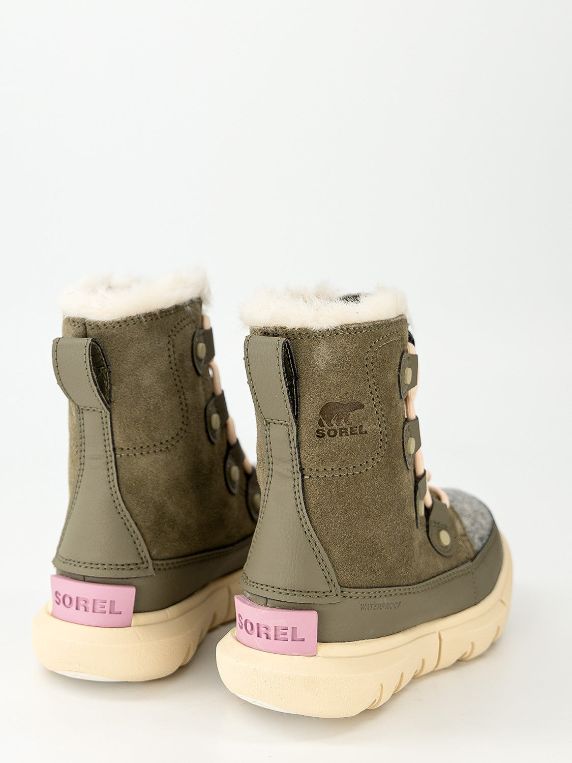 Sorel Kids Boots Childrens Sorel Explorer™ Lace WP Olive Green in Olive Green 6609261341-6.jpg | NICKIS.com