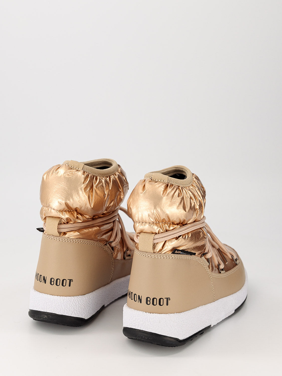 Moon Boot Kids Boots Jr Girl Low Nyl Rose Gold Metallic in Metallic 6609662503-6.jpg | NICKIS.com