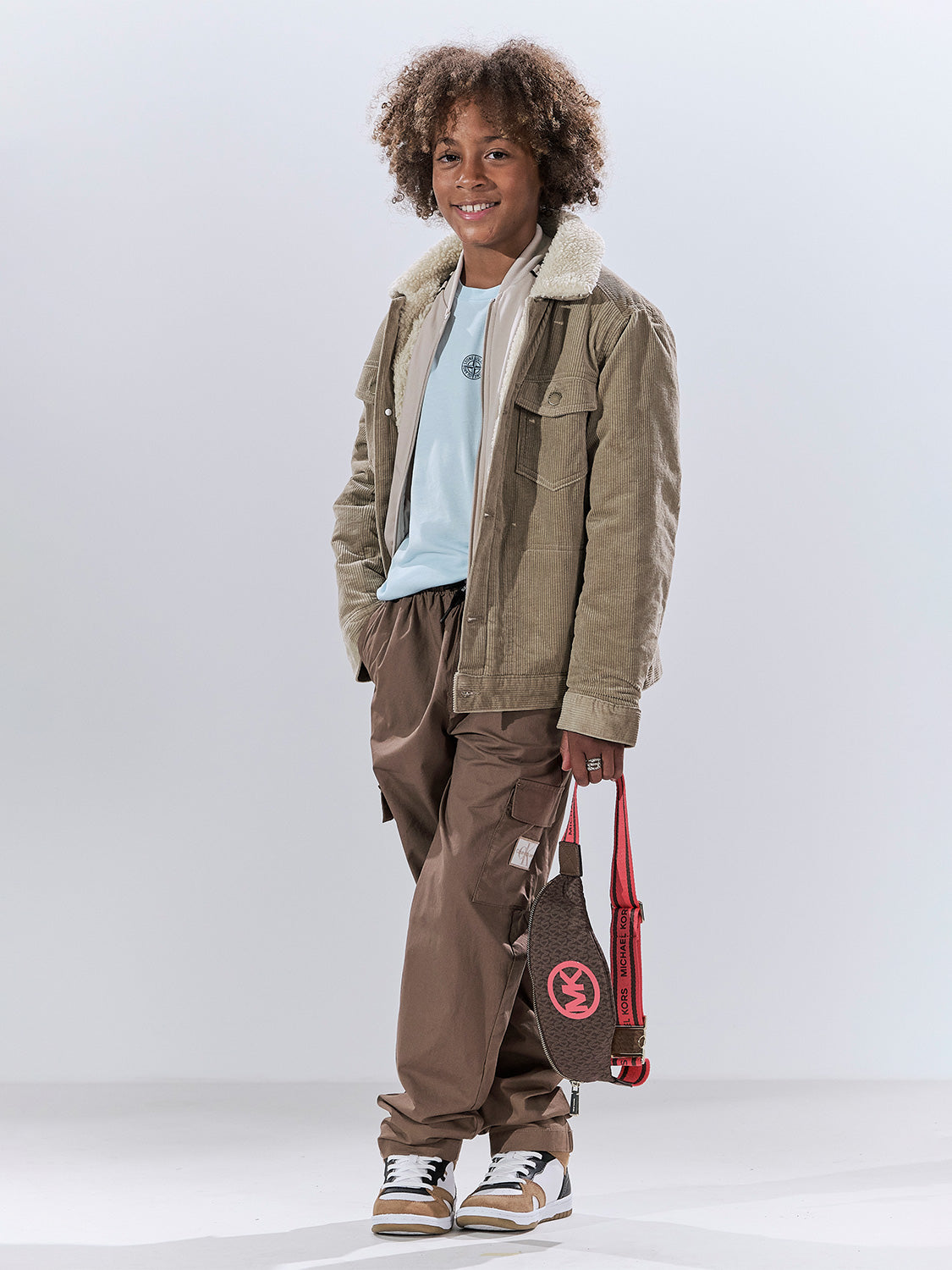 Calvin Klein Kids Cargo Trousers Brown in Brown 6700046643-2.jpg | NICKIS.com