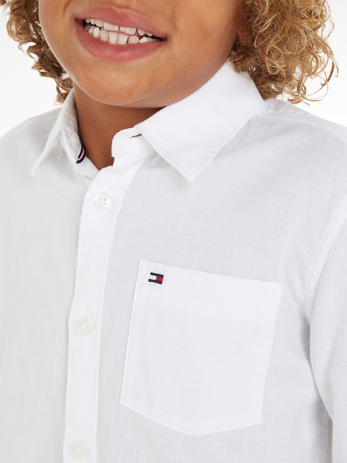 Tommy Hilfiger Kids shirt Hemp Relaxed White in White 6700469733-7.jpg | NICKIS.com