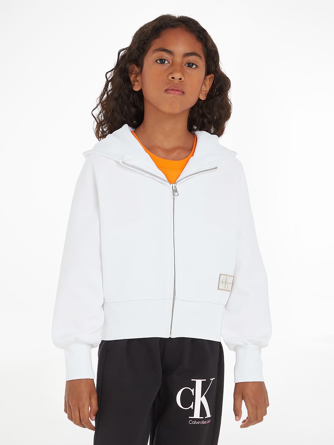 Calvin Klein Kids Sweat Jacket White in White 6700695476-2.jpg | NICKIS.com