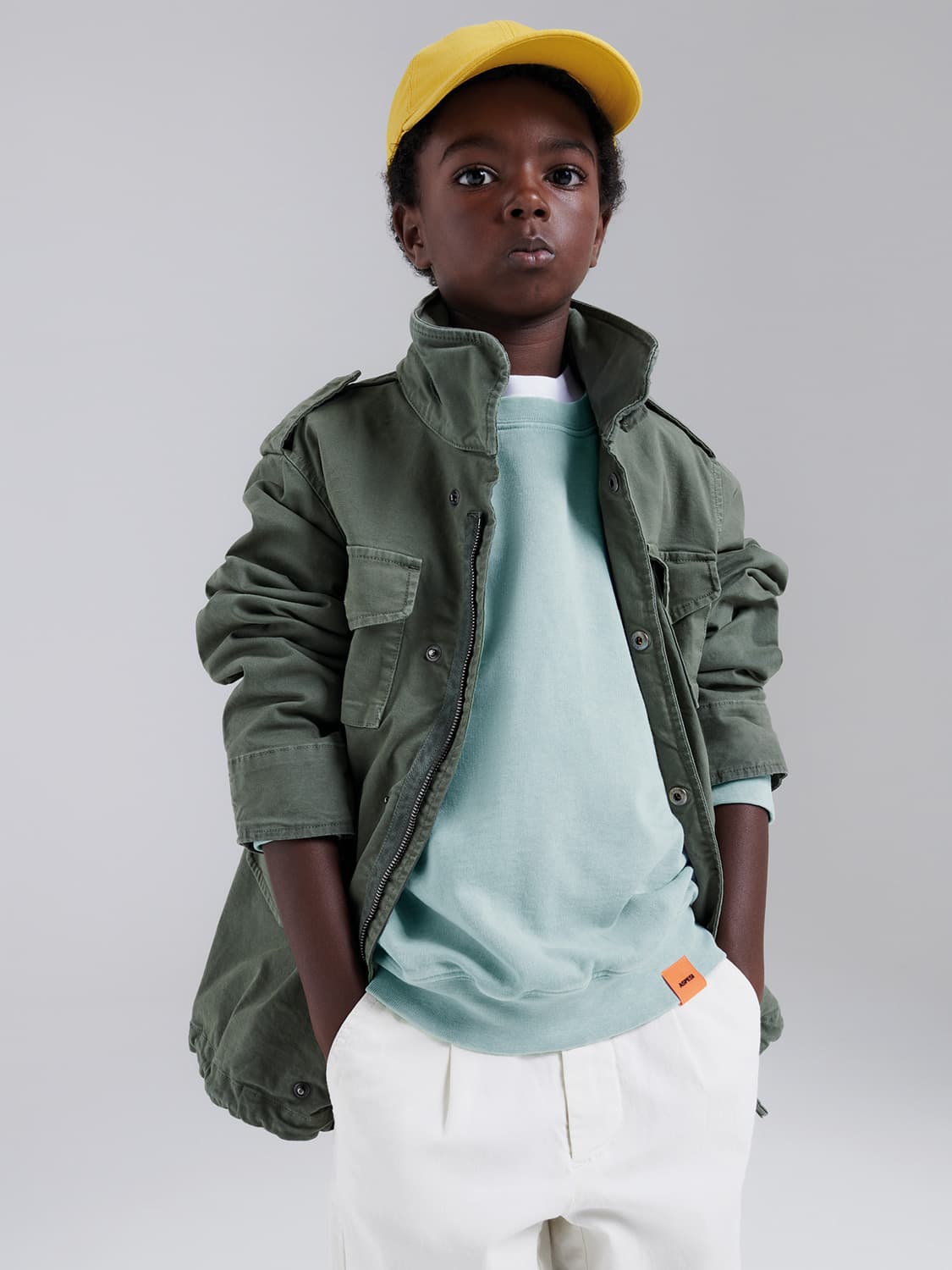 Aspesi Kids jacket Olive Green in Olive Green 6700855694-2.jpg | NICKIS.com