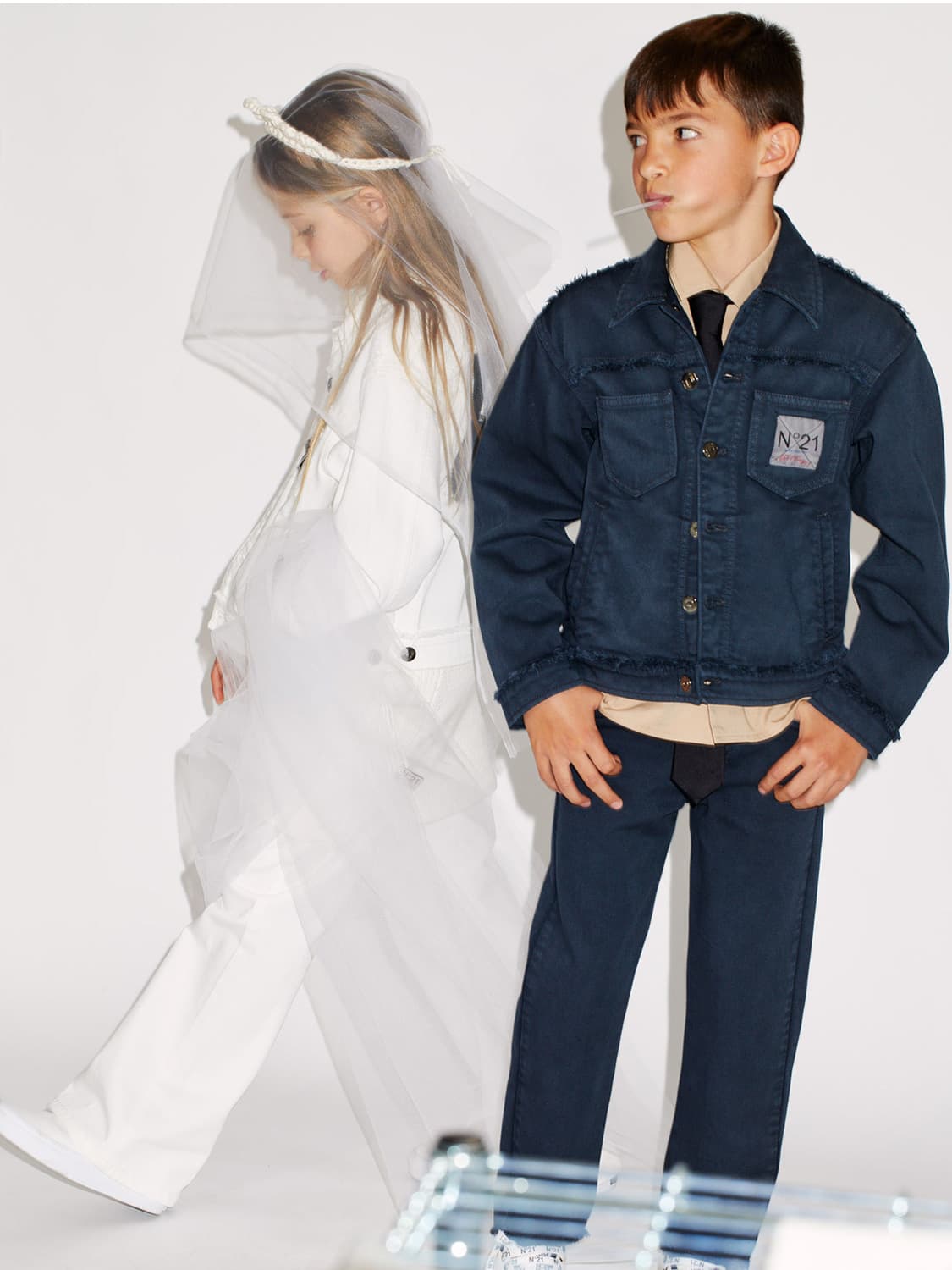 N°21 Kids jeans White in White 6701026415-2.jpg | NICKIS.com