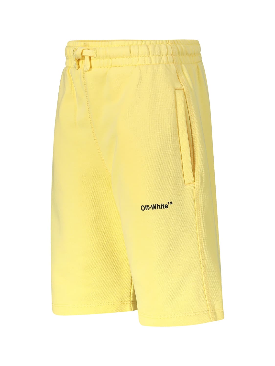 Off-White Kids Kids Shorts Yellow in Yellow 6701037886-4.jpg | NICKIS.com