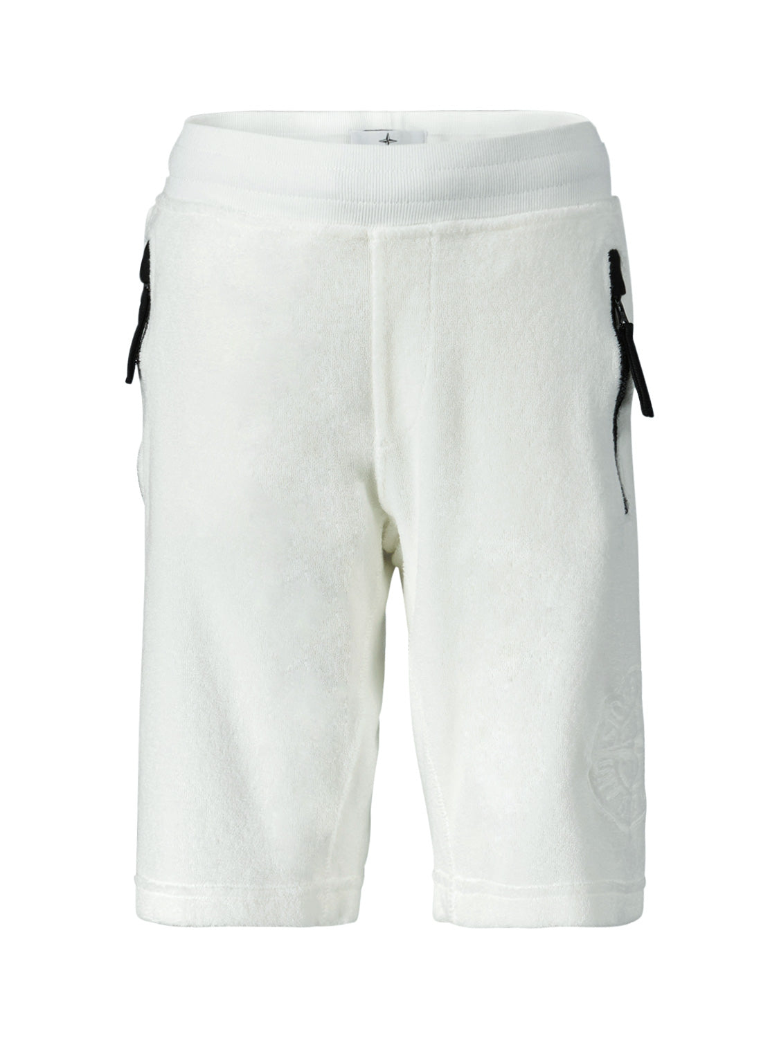 STONE ISLAND JUNIOR Kids Shorts White in White 6701091295-1.jpg | NICKIS.com