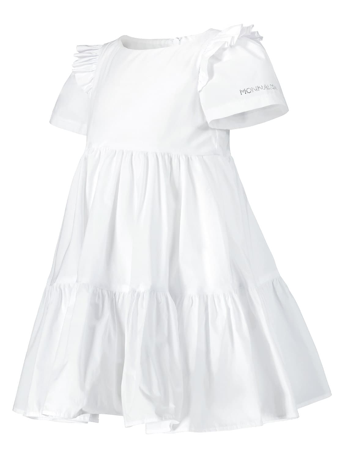 Monnalisa Kids dress White in White 6701213920-4.jpg | NICKIS.com