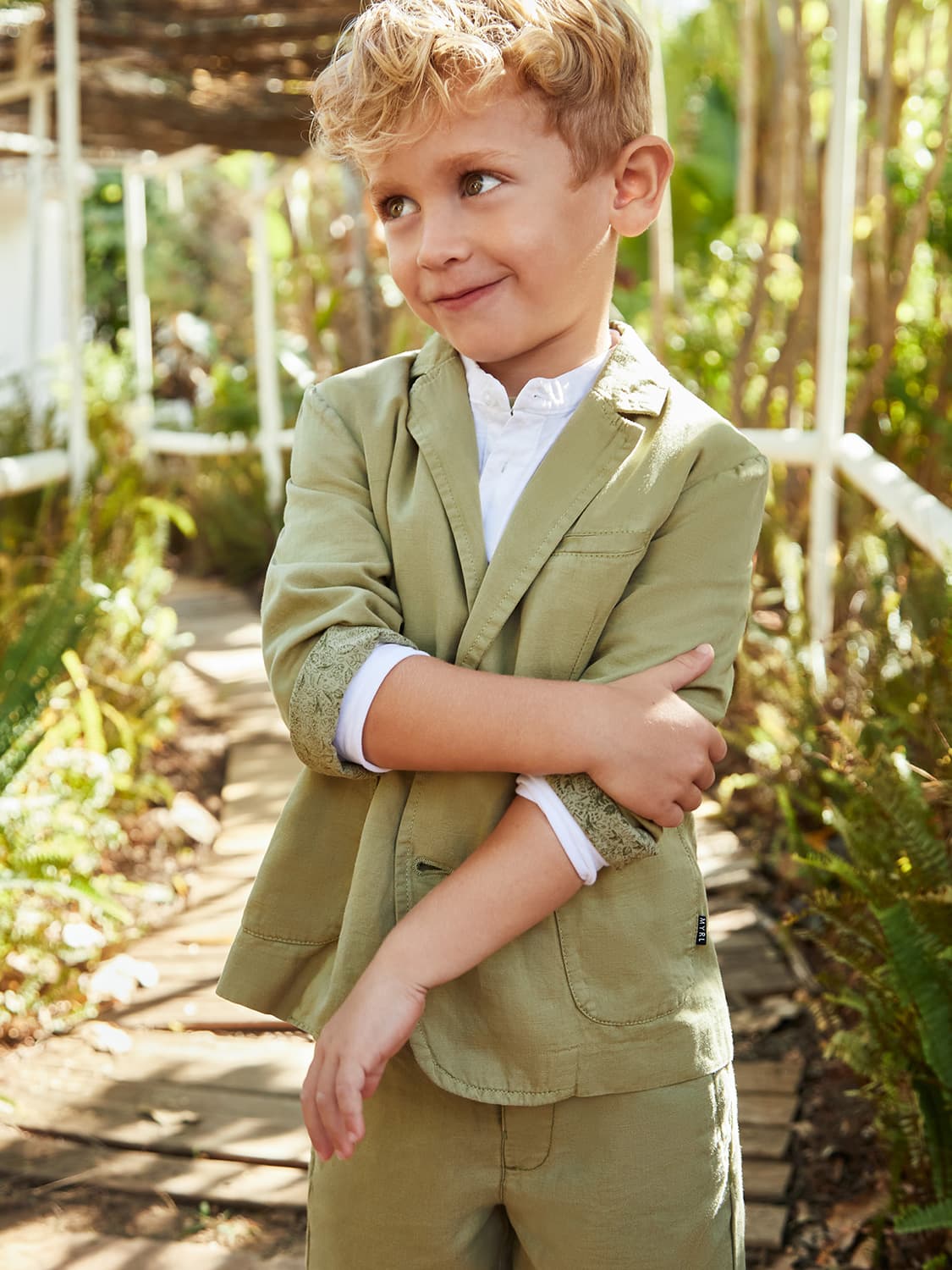 Mayoral Kids Blazers Olive Green in Olive Green 6702089293-2.jpg | NICKIS.com