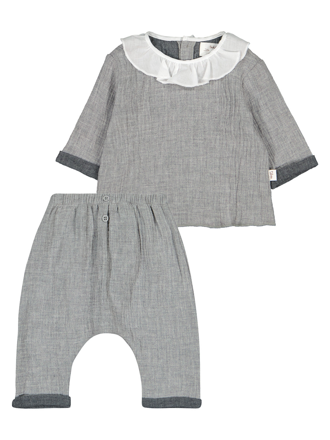 Teddy & Minou Kids clothing set Grey in Grey 6703479801-1.jpg | NICKIS.com