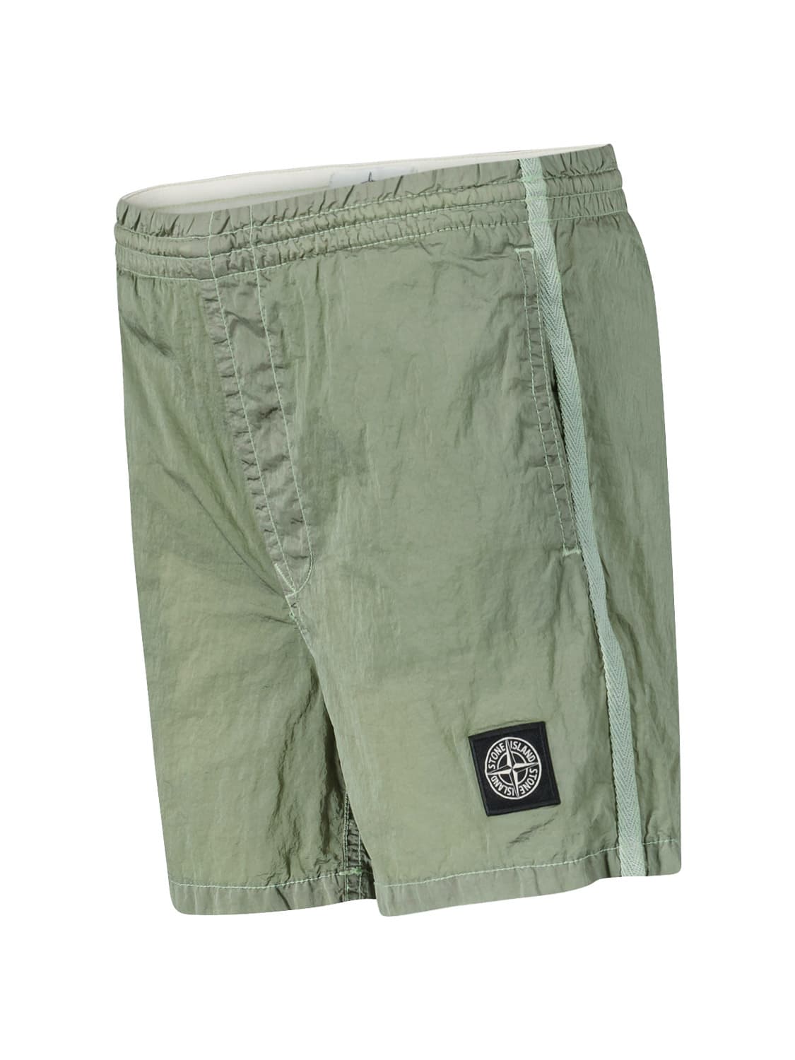 STONE ISLAND JUNIOR Kids swim shorts Olive Green in Olive Green 6703569112-4.jpg | NICKIS.com