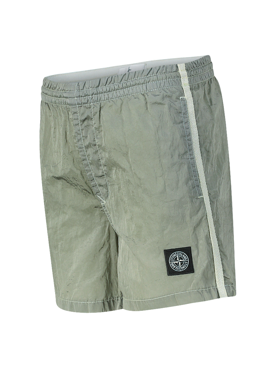 STONE ISLAND JUNIOR Kids swim shorts Olive Green in Olive Green 6703983163-4.jpg | NICKIS.com