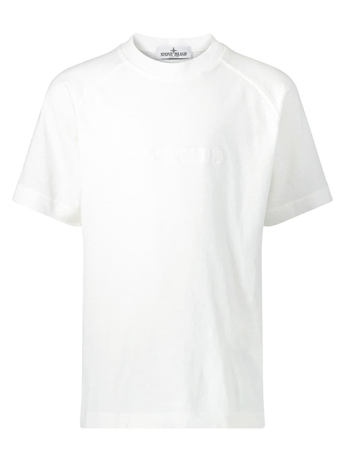 STONE ISLAND JUNIOR Kids t-shirt White in White 6704120999-1.jpg | NICKIS.com