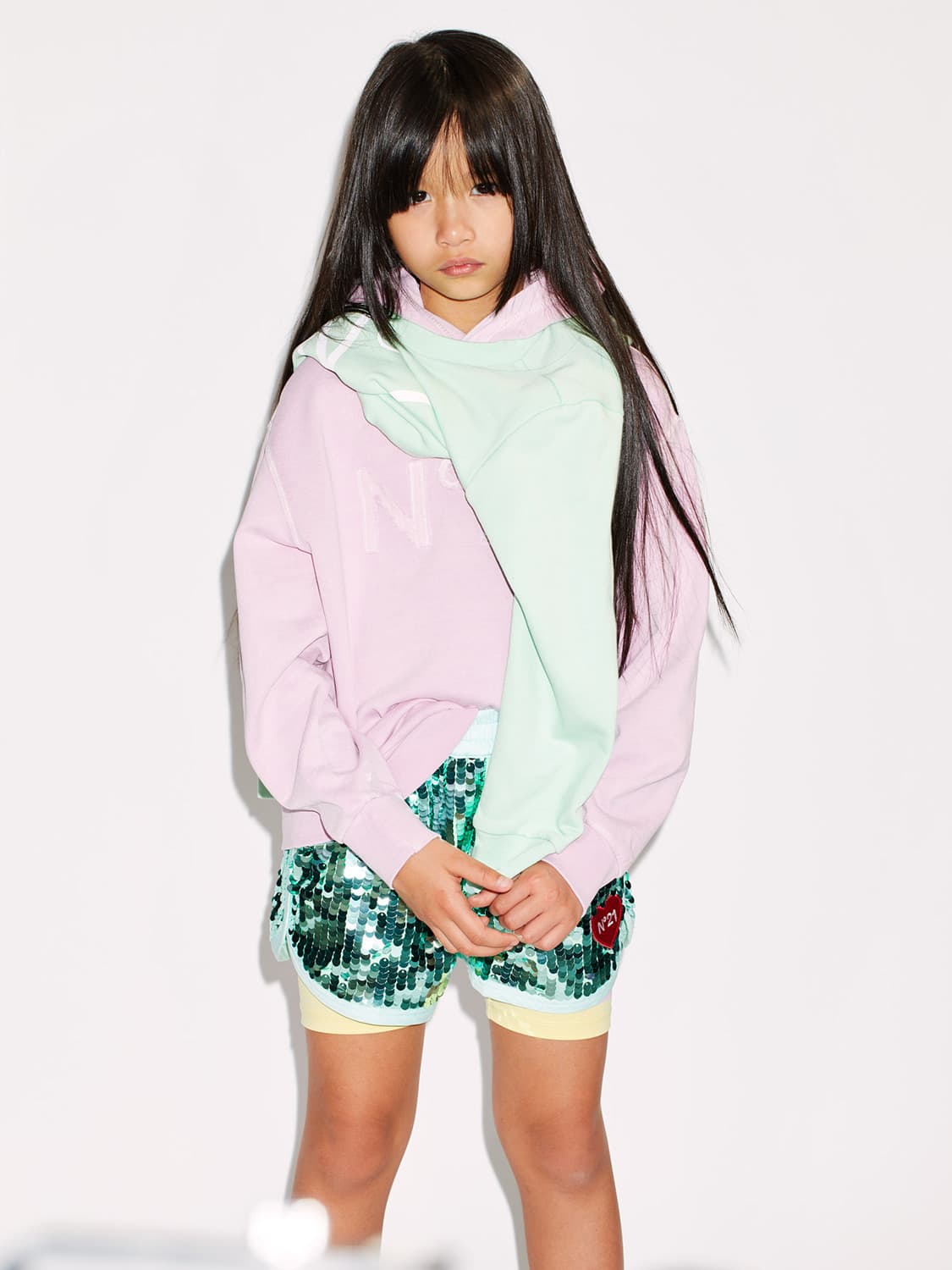 N°21 Kids Shorts Mint Green in Mint Green 6704269628-2.jpg | NICKIS.com