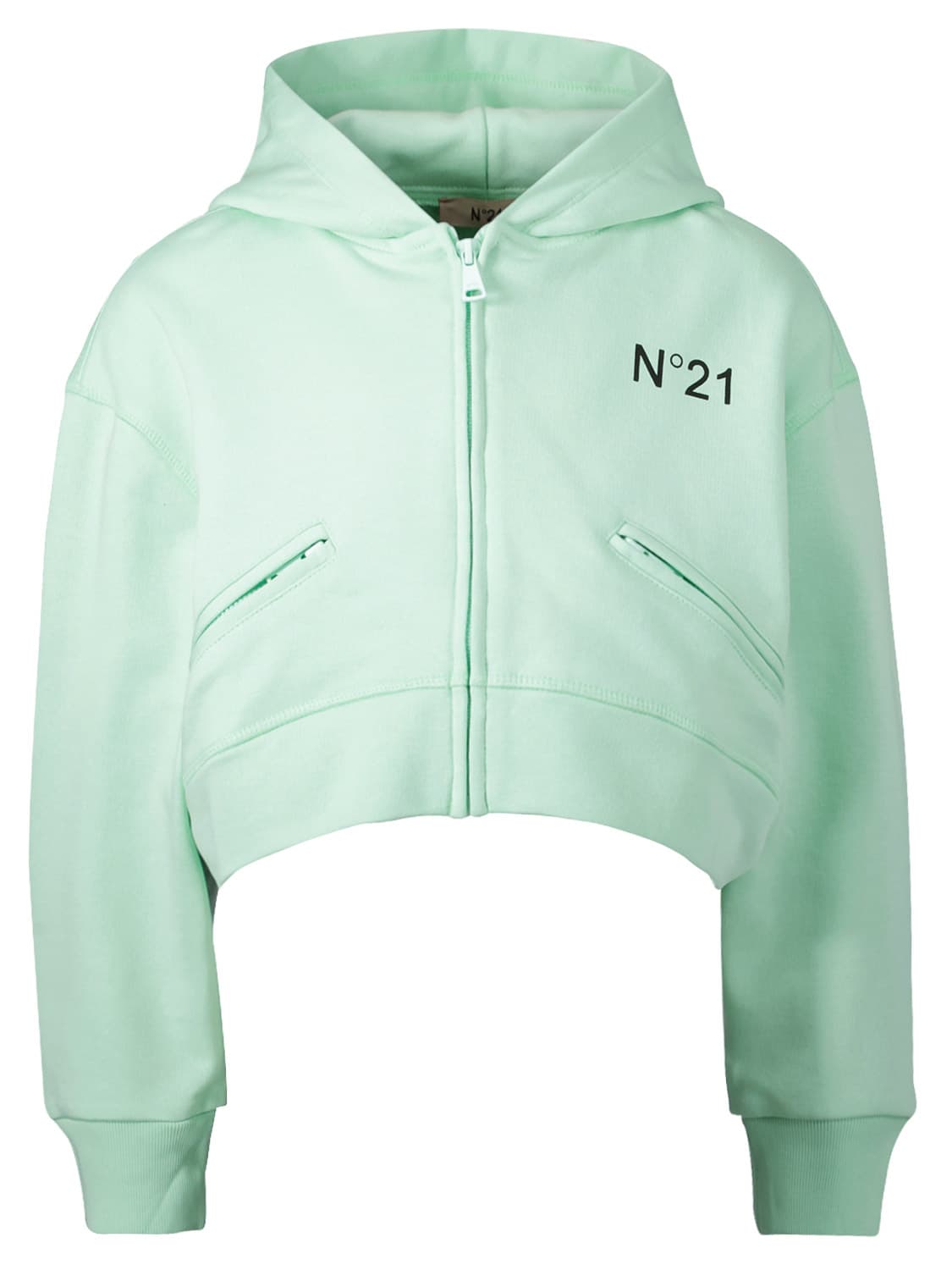 N°21 Kids Sweat Jacket Mint Green in Mint Green 6704519588-1.jpg | NICKIS.com