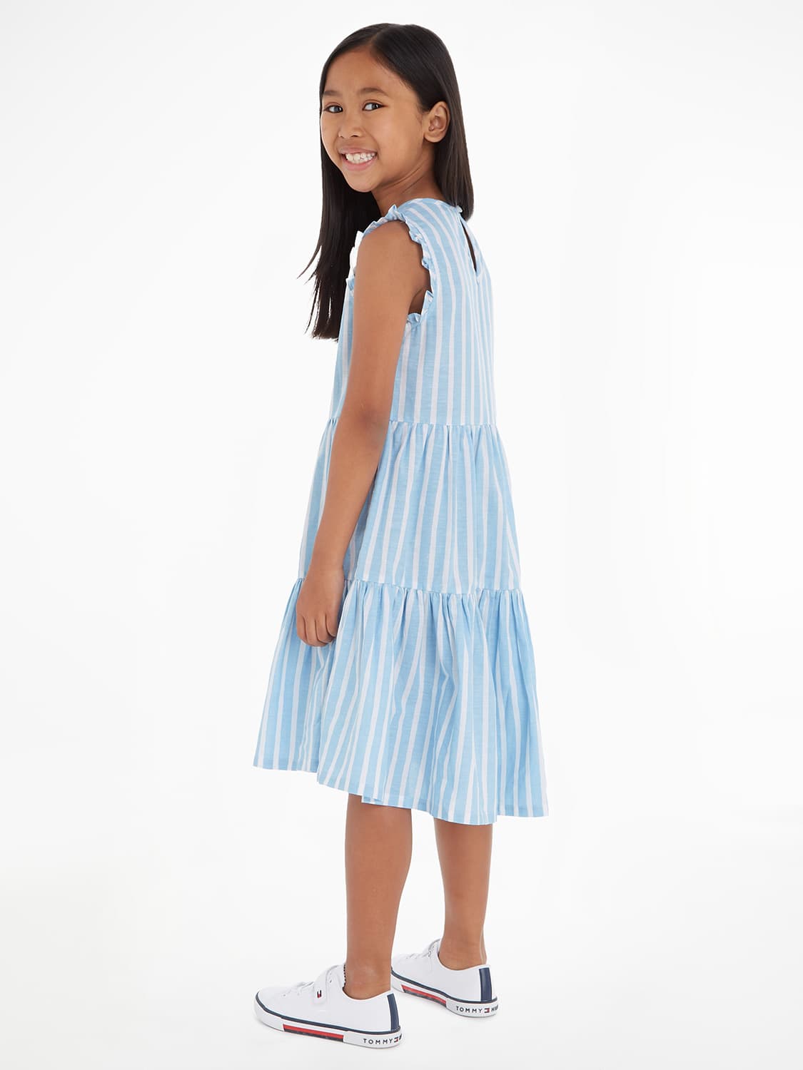 Tommy Hilfiger Kids dress Striped Hemp Ruffle  in  6704669519-3.jpg | NICKIS.com