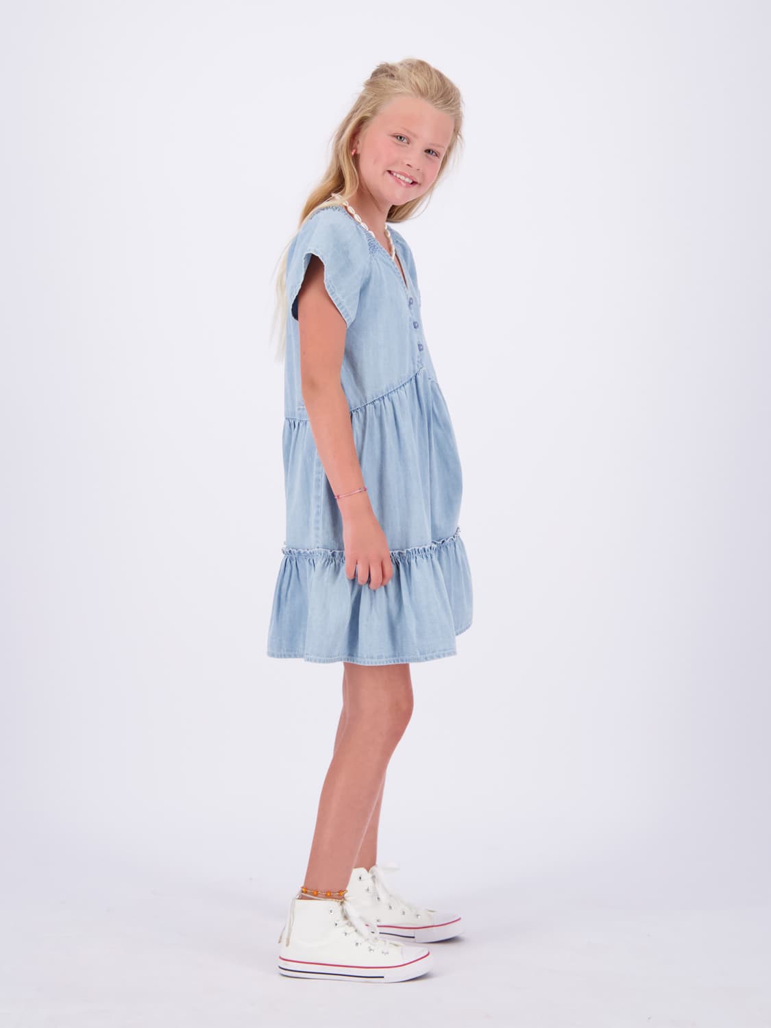 Vingino Kids dress Precilla Blue in Blue 6704797552-3.jpg | NICKIS.com