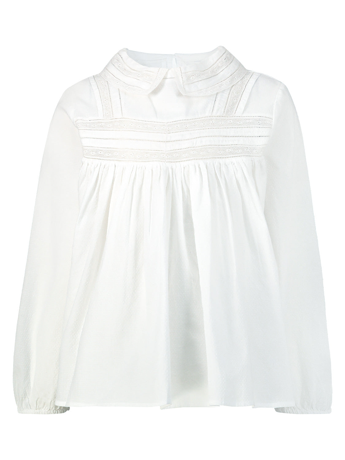 Bonpoint Kids blouse Tate White in White 6705270289-1.jpg | NICKIS.com