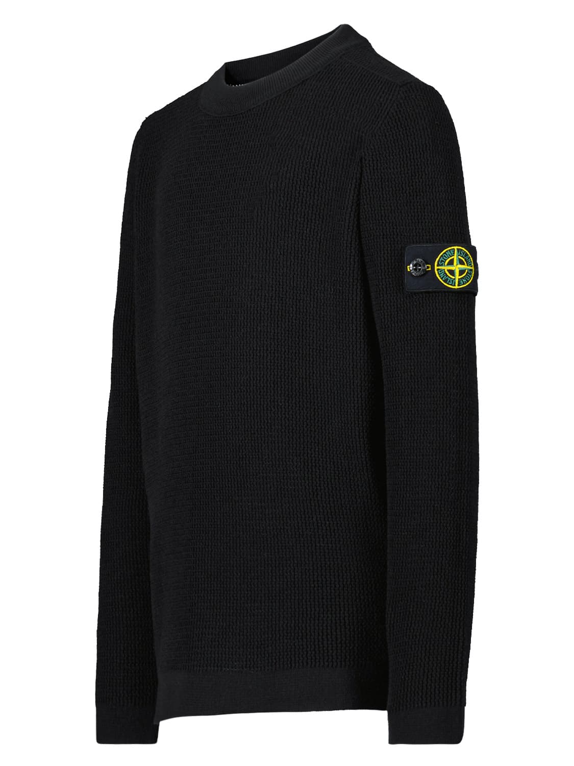 Stone island black crewneck online