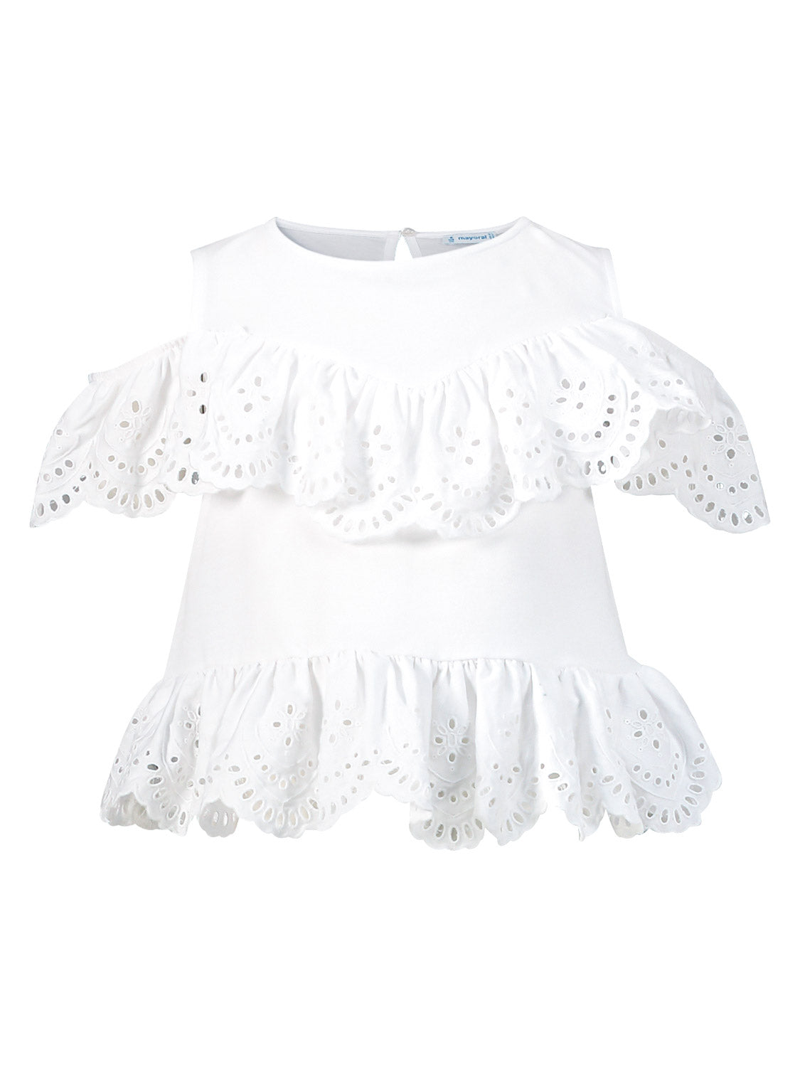 Mayoral Kids top White in White 6706334202-1.jpg | NICKIS.com