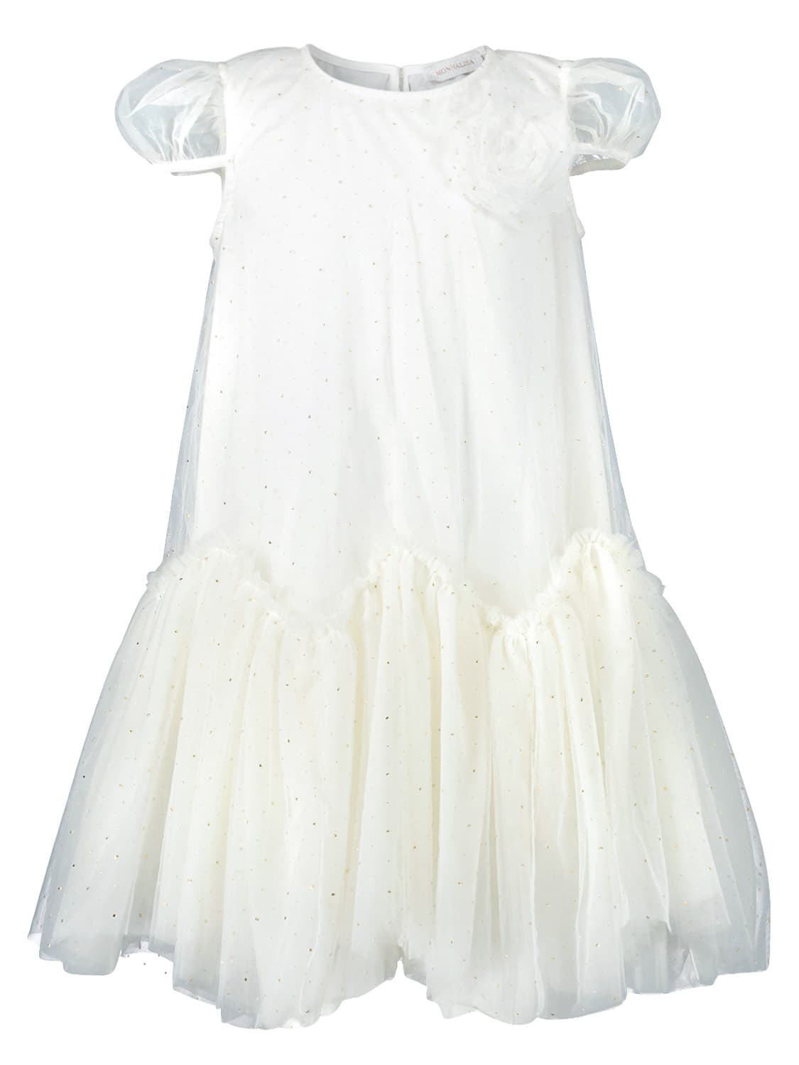 Monnalisa Kids dress Gold in Gold 6706381375-1.jpg | NICKIS.com