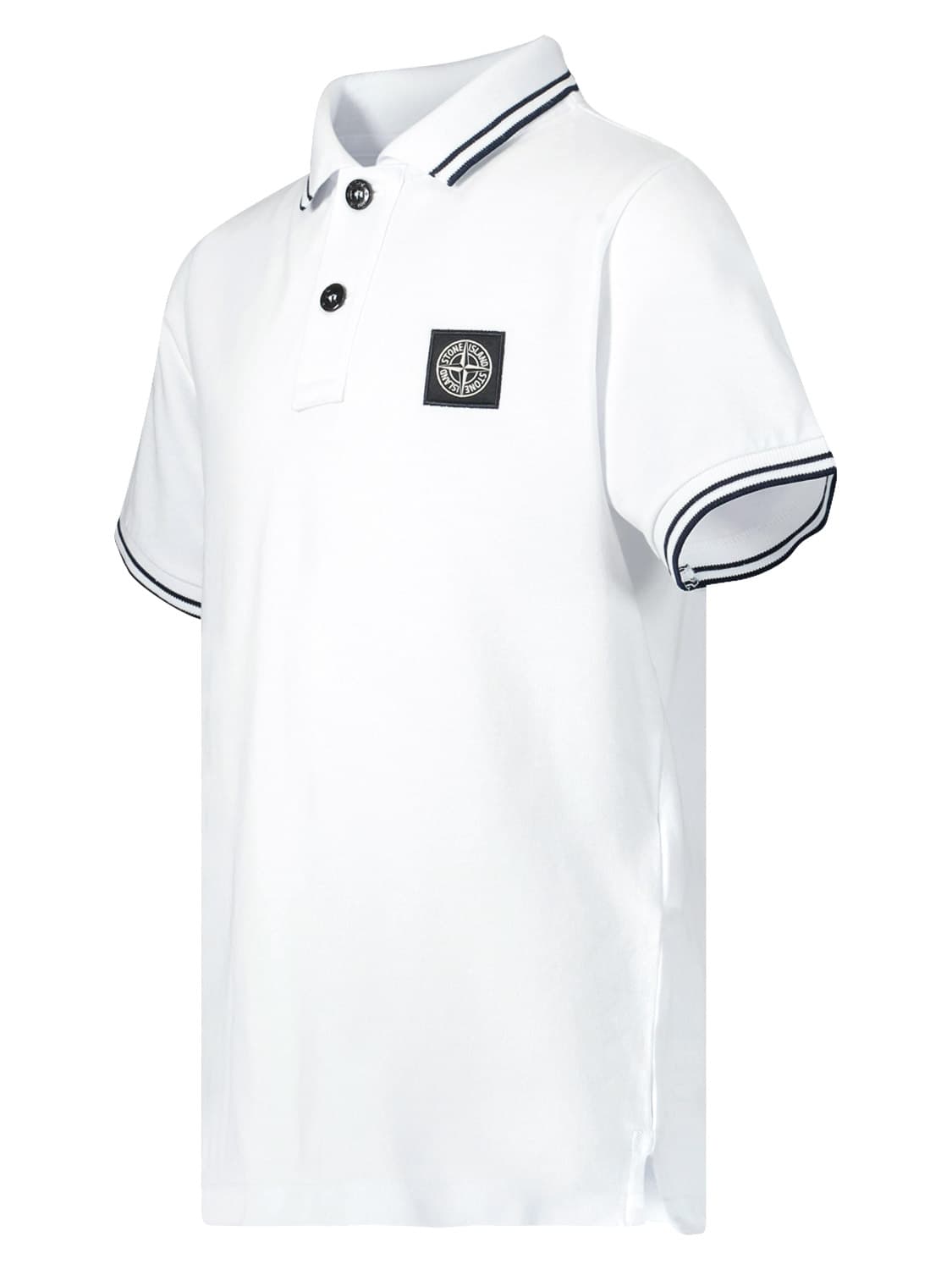 STONE ISLAND JUNIOR Kids Polo Shirt White in White 6706849789-4.jpg | NICKIS.com