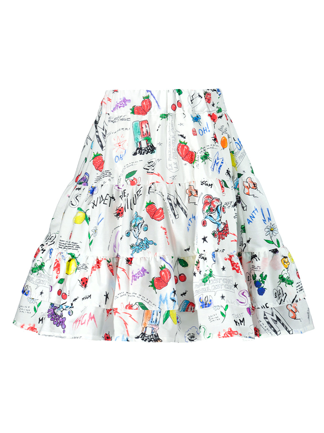 MSGM Kids skirt White in White 6706868928-4.jpg | NICKIS.com