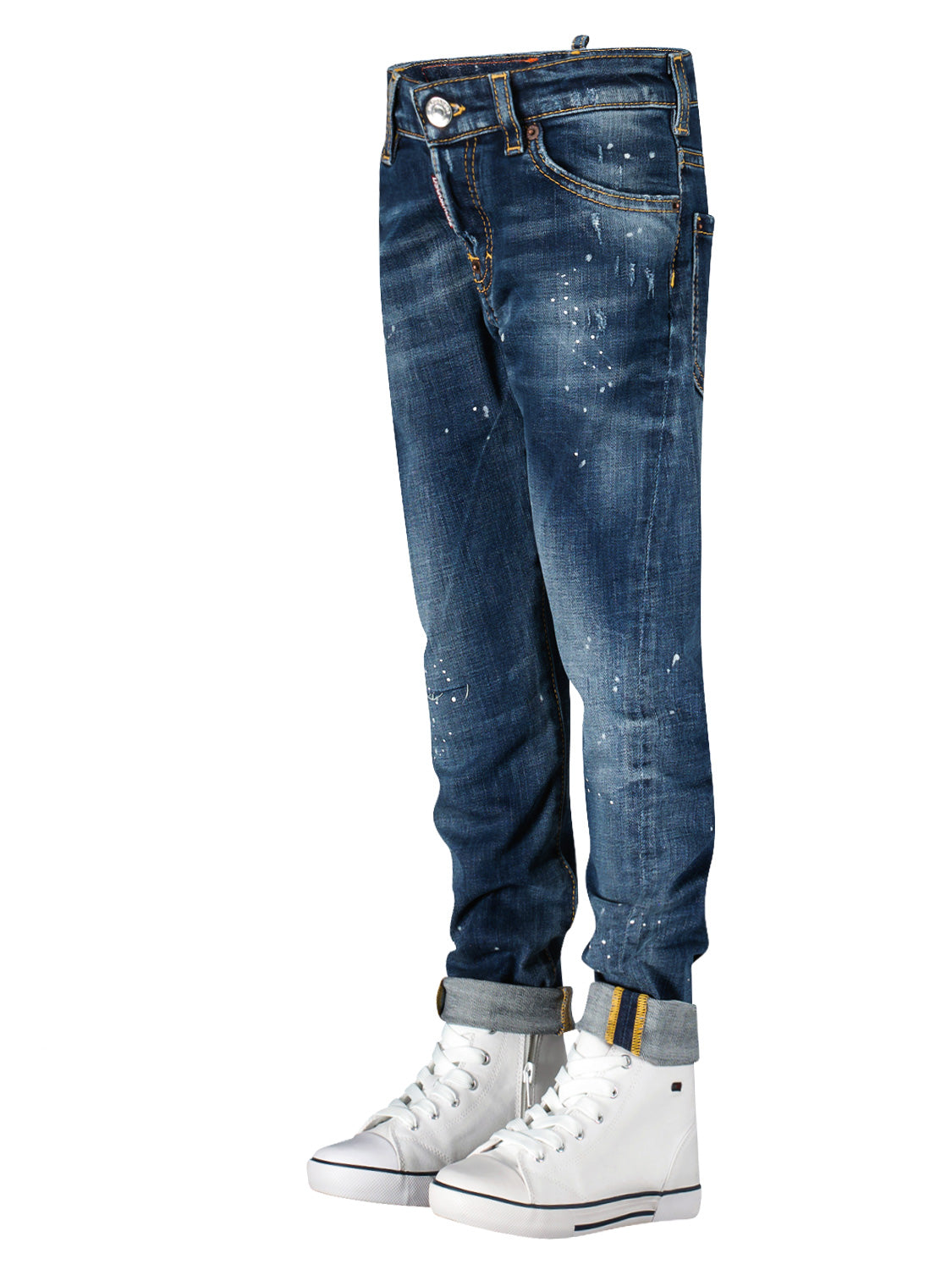 DSQUARED2 Kids jeans Twist Jean Blue in Blue 6706876373-3.jpg | NICKIS.com