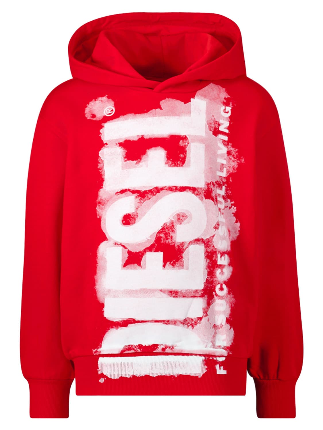 Diesel Kids hoodie Red in Red 6706990540-1.jpg | NICKIS.com