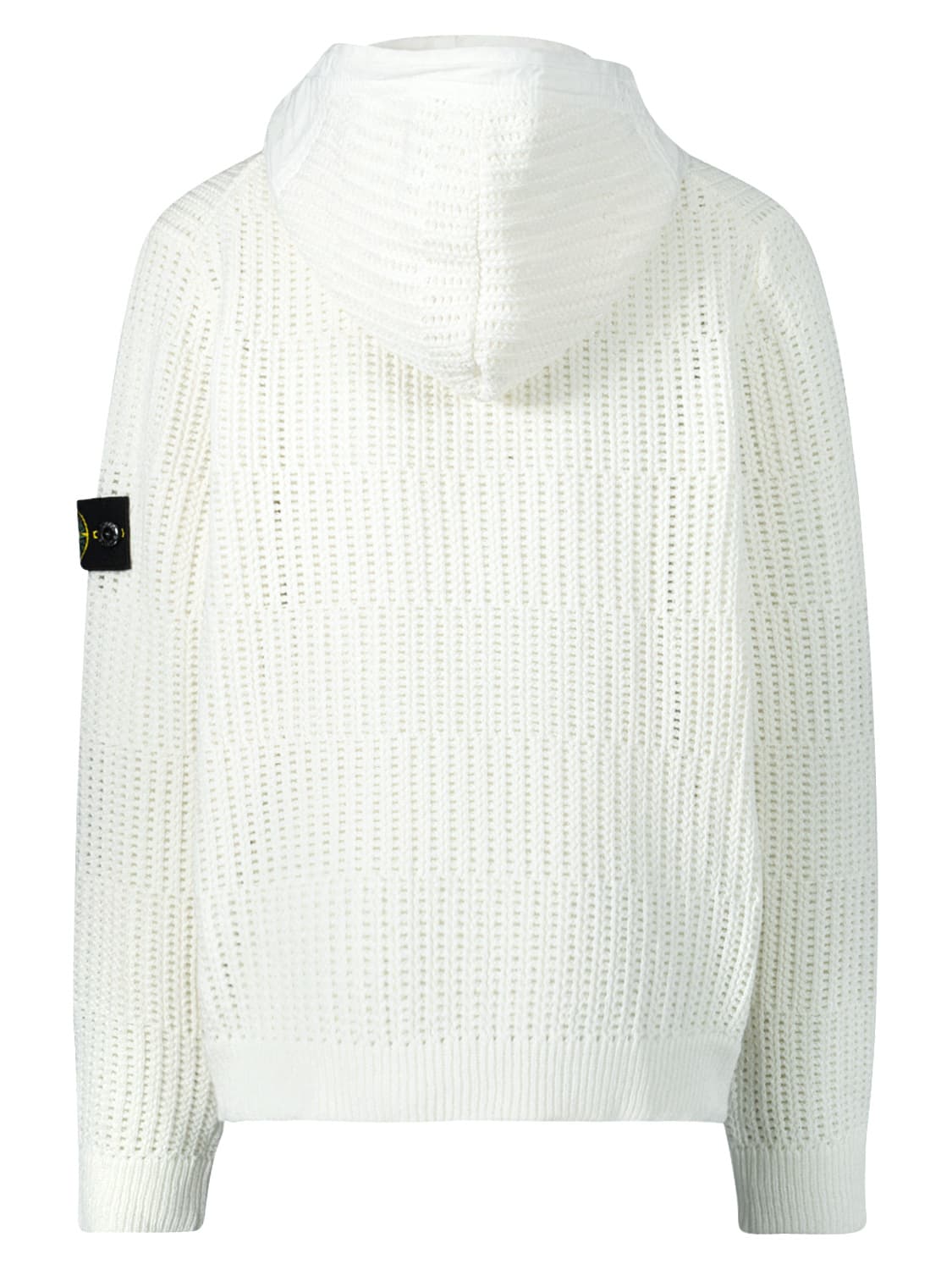 STONE ISLAND JUNIOR Kids cardigan White in White 6707558180-4.jpg | NICKIS.com