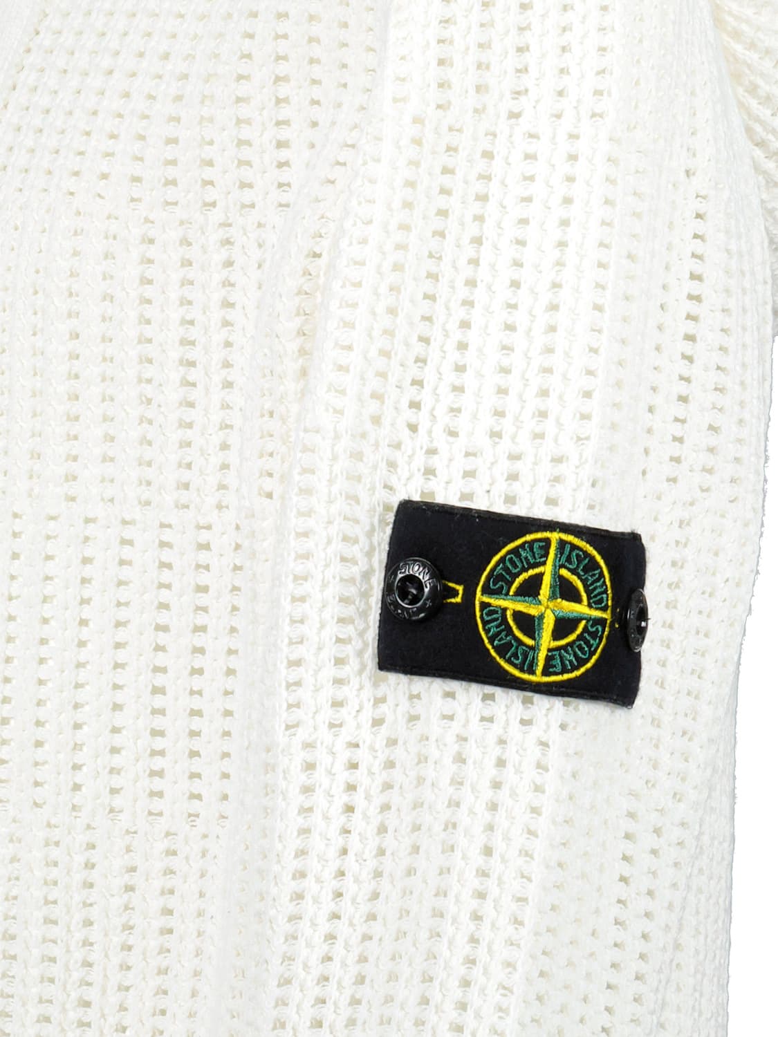 STONE ISLAND JUNIOR Kids cardigan White in White 6707558180-5.jpg | NICKIS.com