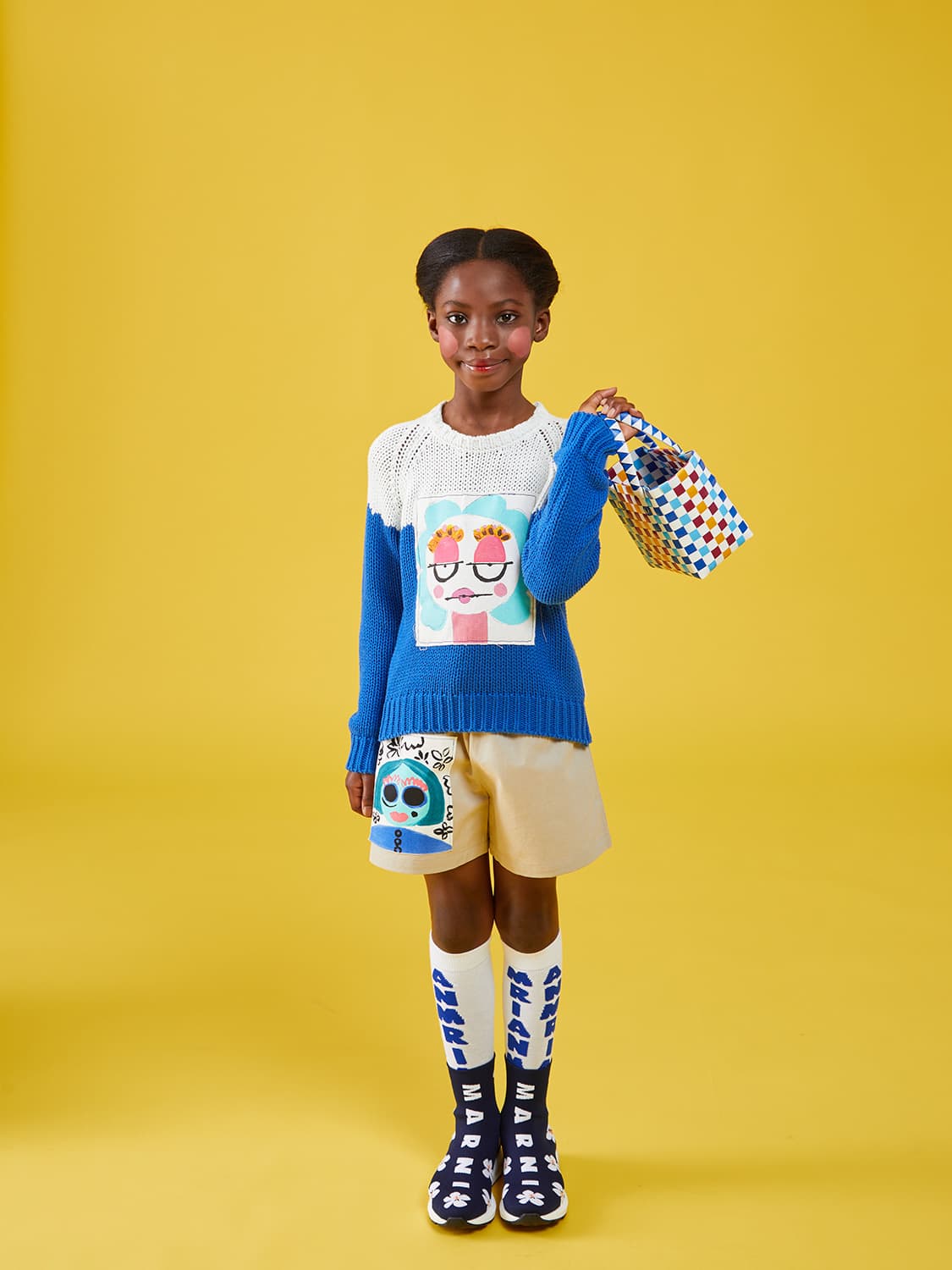 Marni Kids Sweatshirt Blue in Blue 6707568128-2.jpg | NICKIS.com