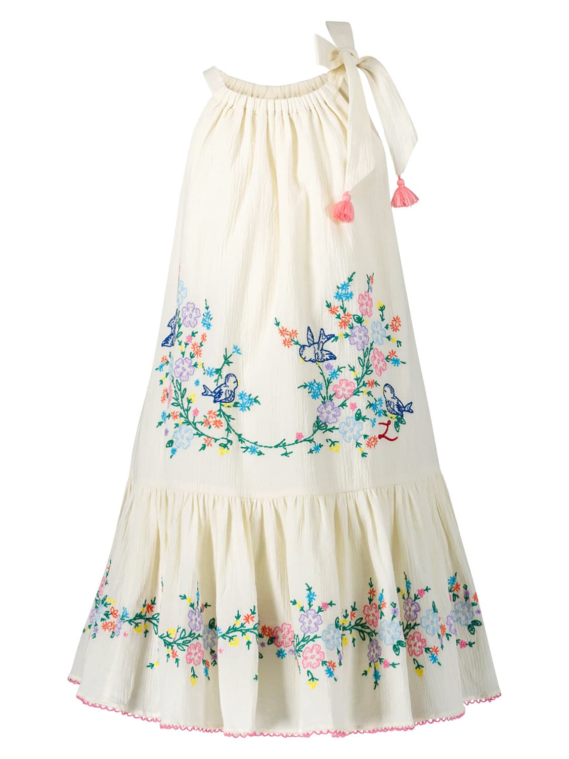 ZIMMERMANN Kids dress Clover Beige in Beige 6708359393-1.jpg | NICKIS.com