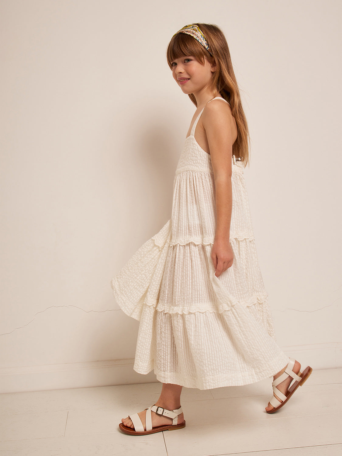 Bonpoint Kids dress Cherish White in White 6708587283-2.jpg | NICKIS.com