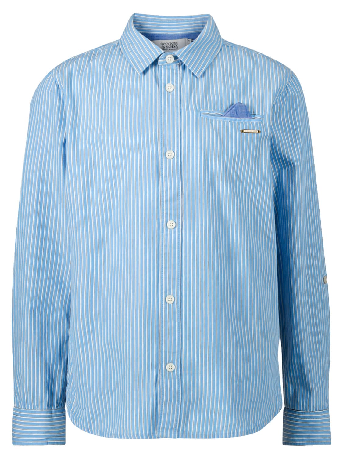 Scotch & Soda Kids shirt Blue in Blue 6708599038-1.jpg | NICKIS.com