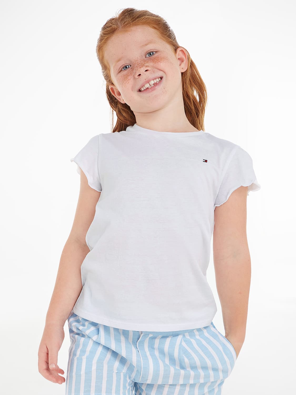 Tommy Hilfiger Kids t-shirt Essential Ruffle White in White 6708618588-2.jpg | NICKIS.com