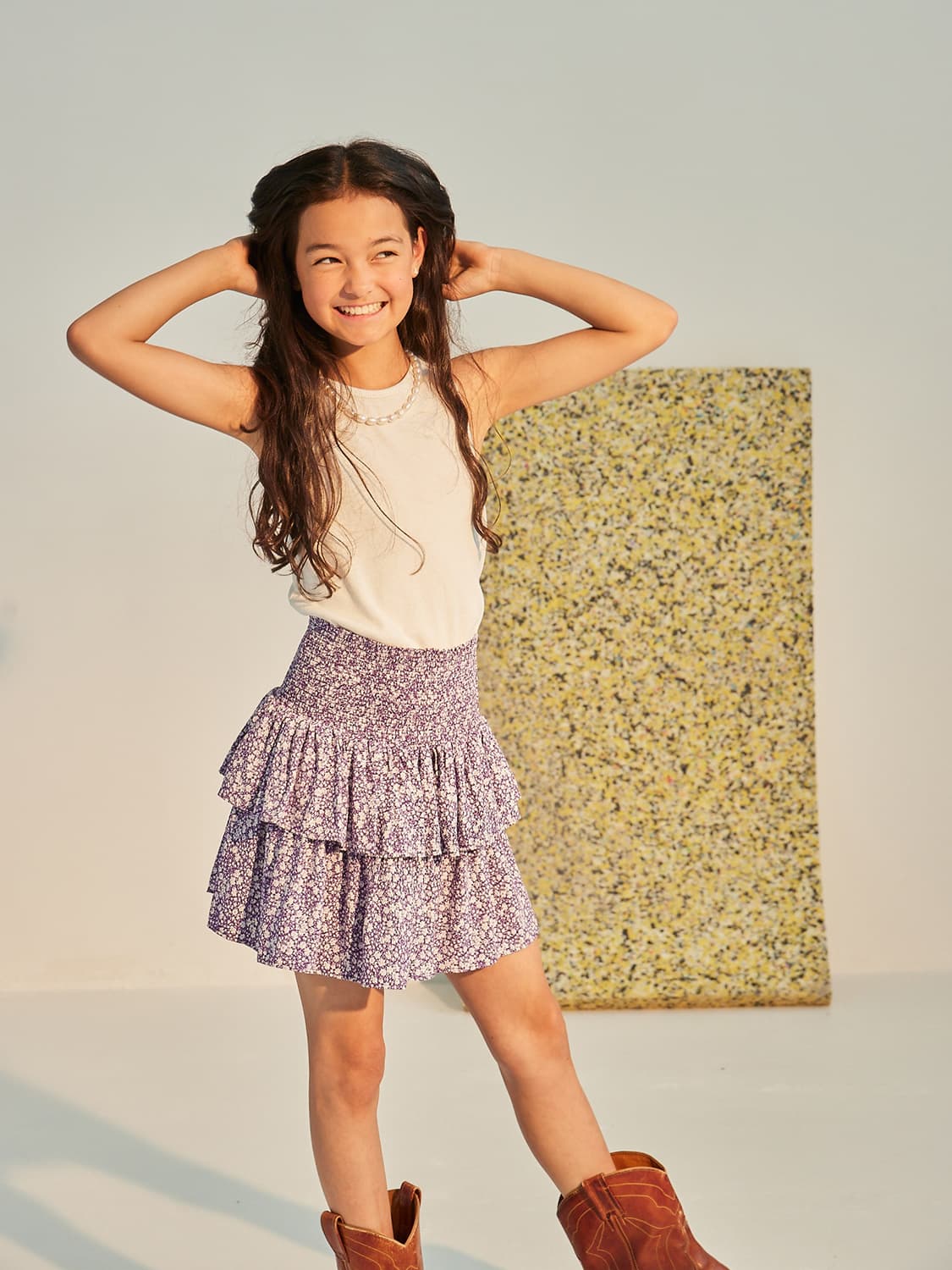 DESIGNERS, REMIX GIRLS Kids skirt Hawaii Purple in Purple 6708677557-2.jpg | NICKIS.com