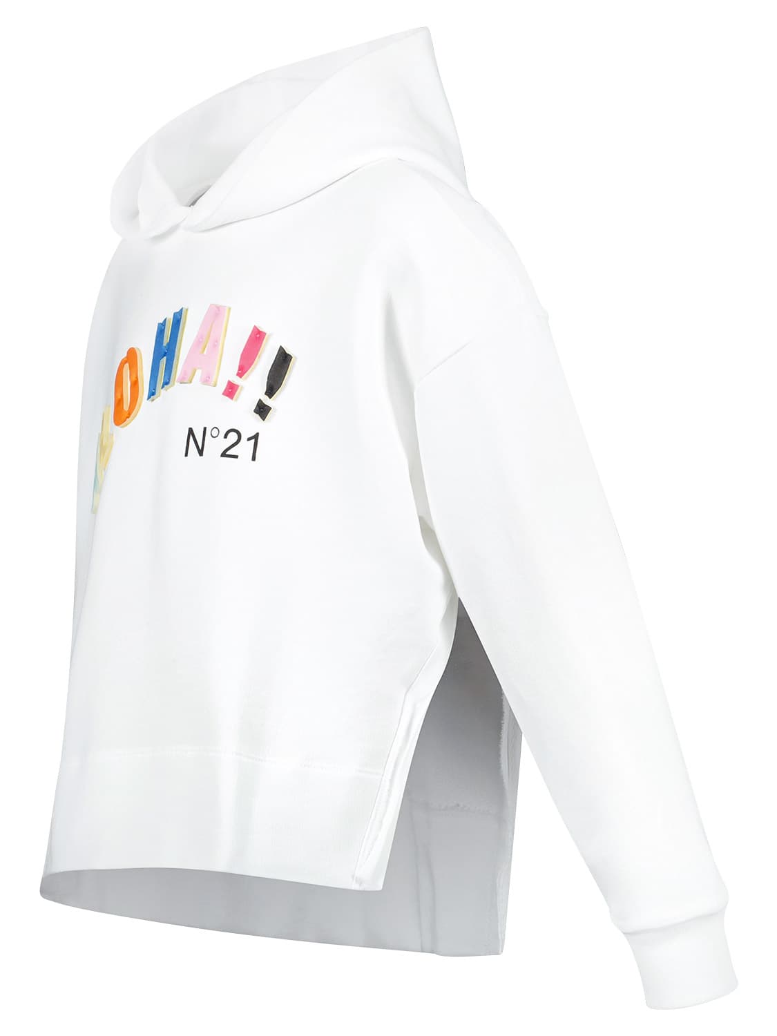 N°21 Kids hoodie White in White 6708724809-4.jpg | NICKIS.com