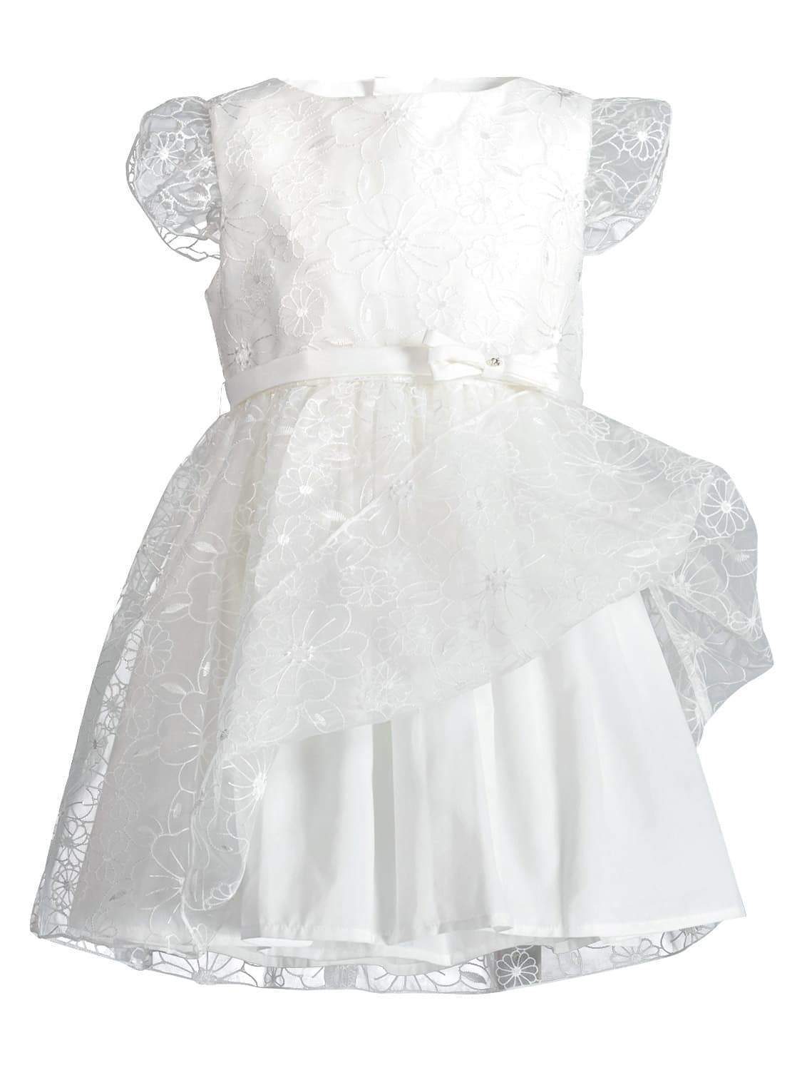 Mayoral Kids dress White in White 6708766363-4.jpg | NICKIS.com