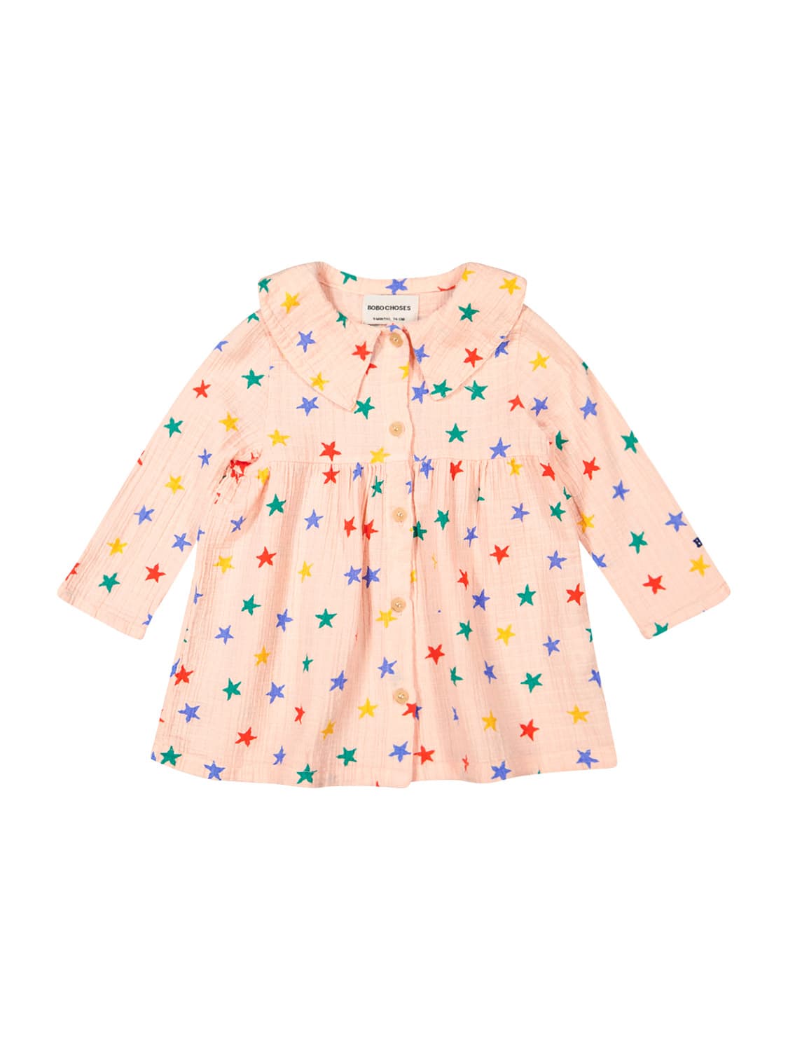 Bobo Choses Kids dress Stars Apricot in Apricot 6708931865-1.jpg | NICKIS.com