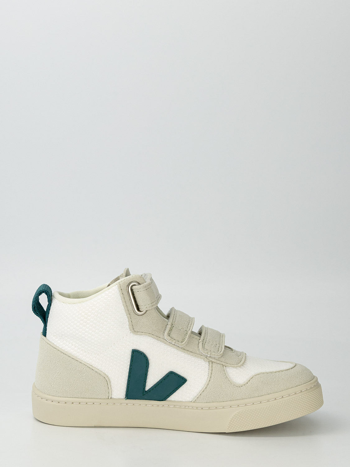 Veja Kids sneakers Small V-10 Mid White in White 6709061620-2.jpg | NICKIS.com