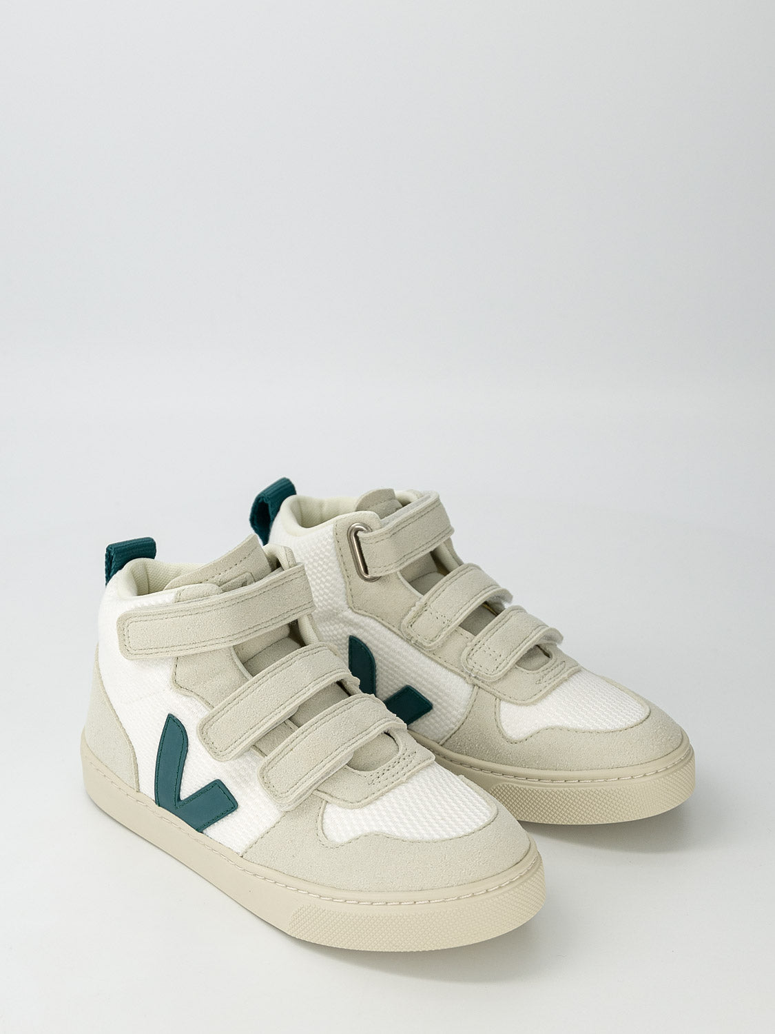 Veja Kids sneakers Small V-10 Mid White in White 6709061620-5.jpg | NICKIS.com