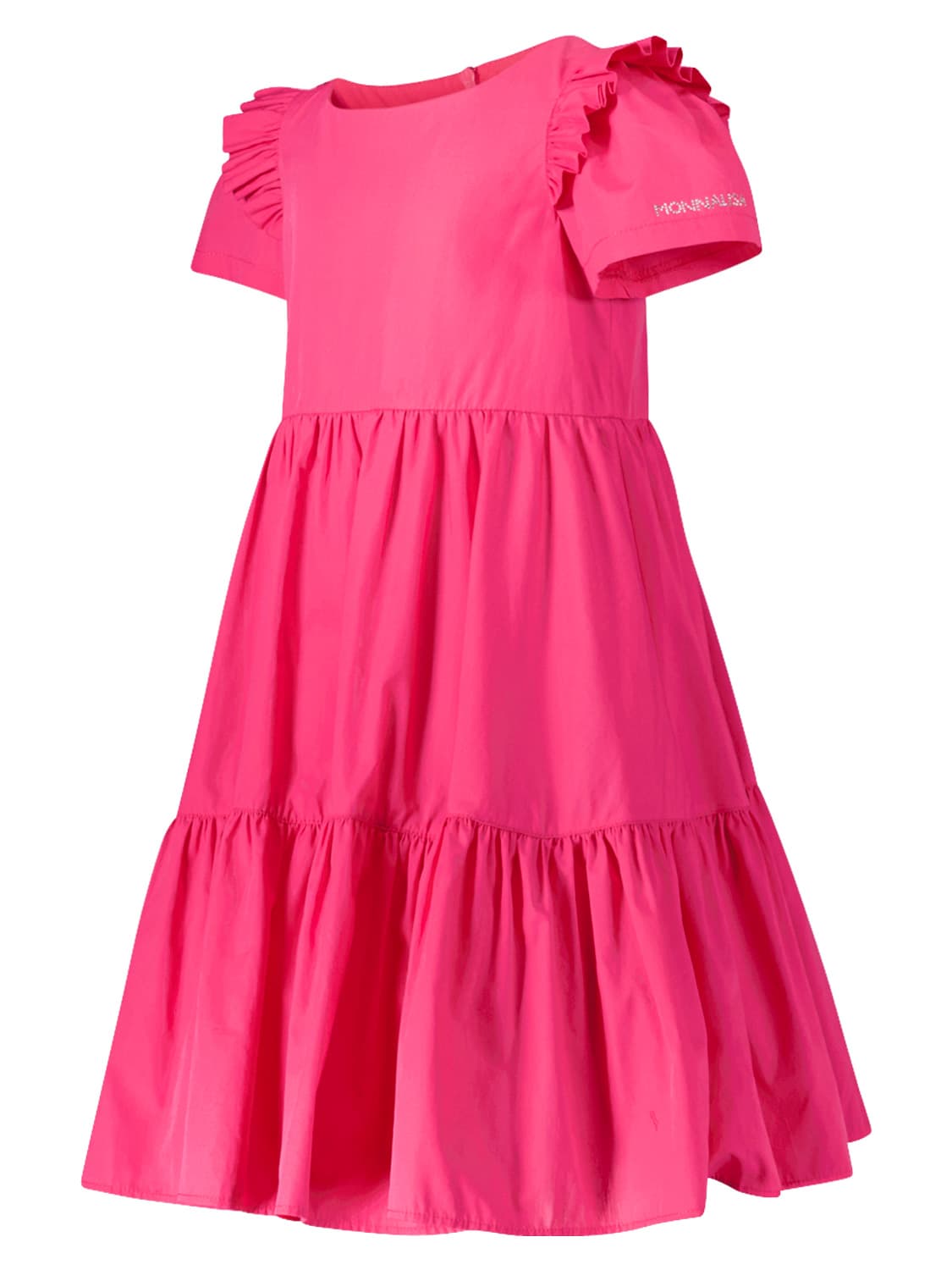 Monnalisa Kids dress Fuchsia in Fuchsia 6709066120-4.jpg | NICKIS.com