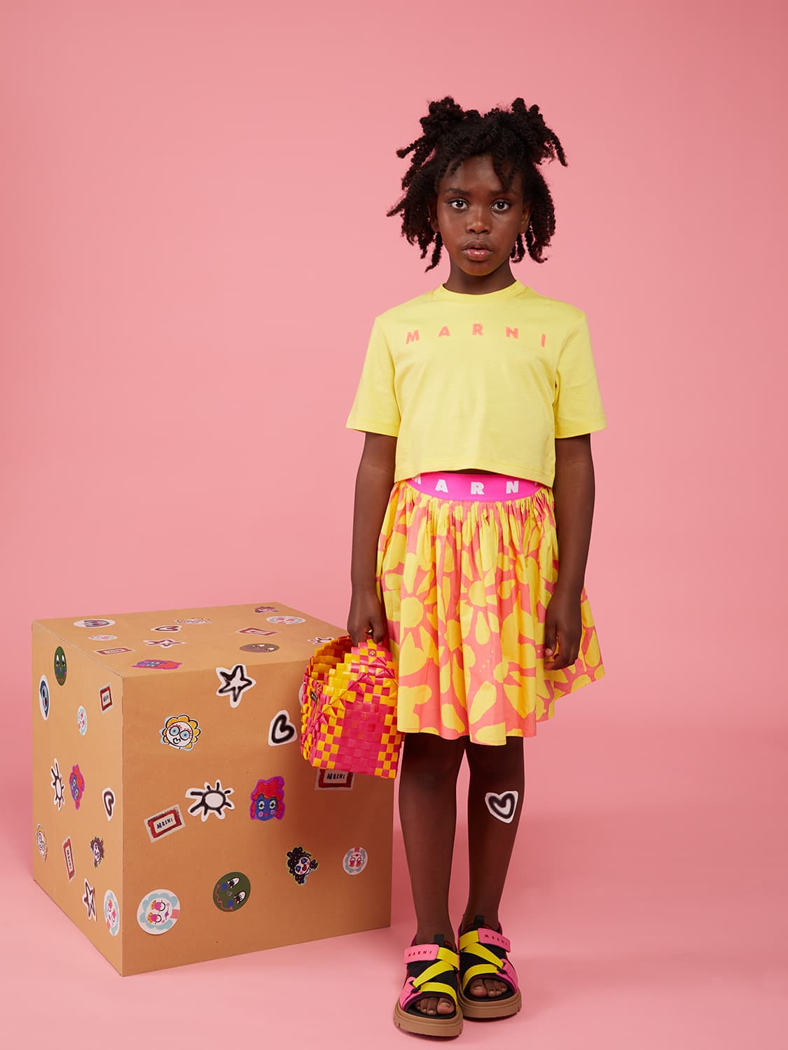 Marni Kids skirt Yellow in Yellow 6709082455-2.jpg | NICKIS.com