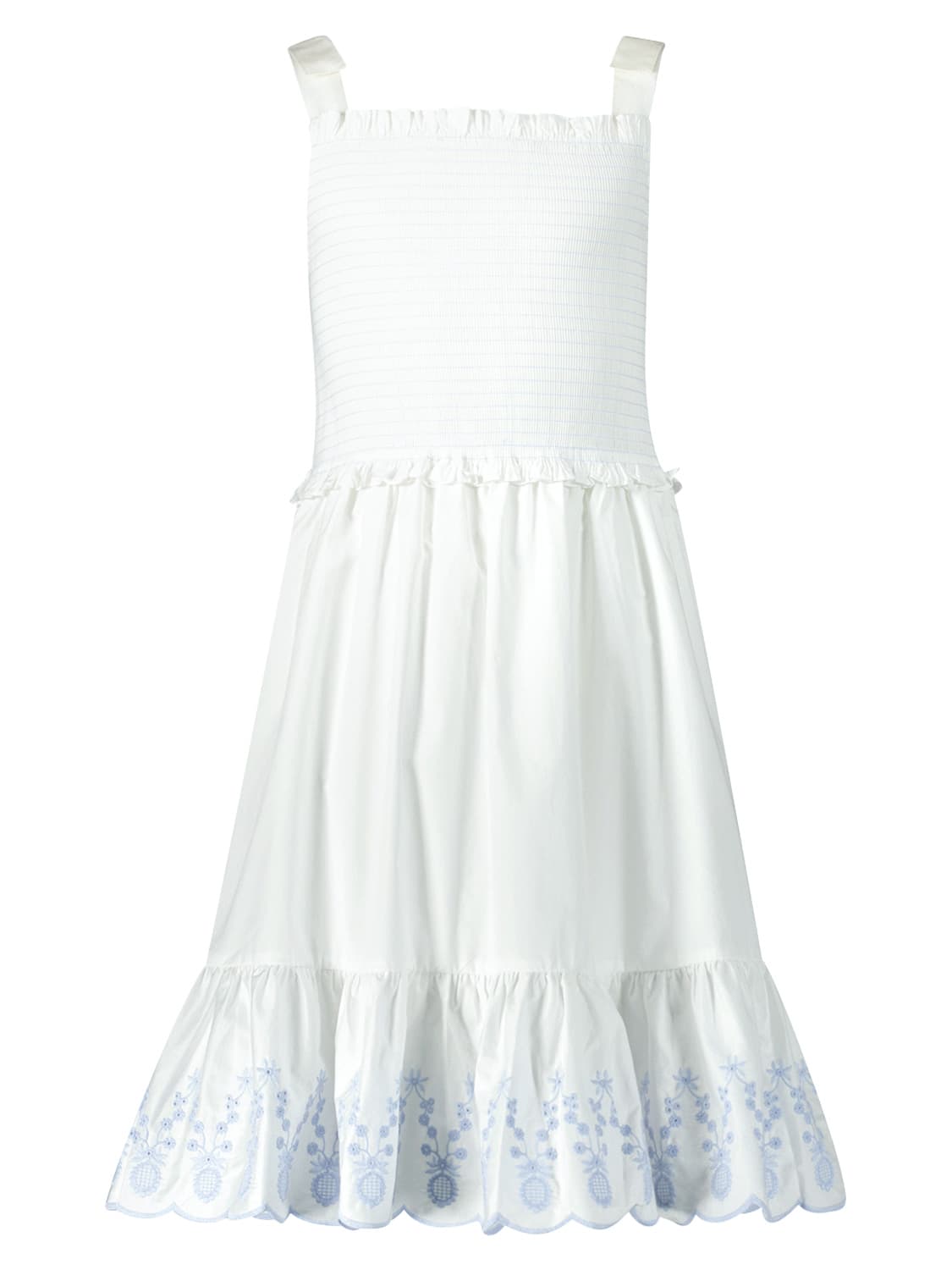 Self-Portrait Kids dress White in White 6709475224-1.jpg | NICKIS.com