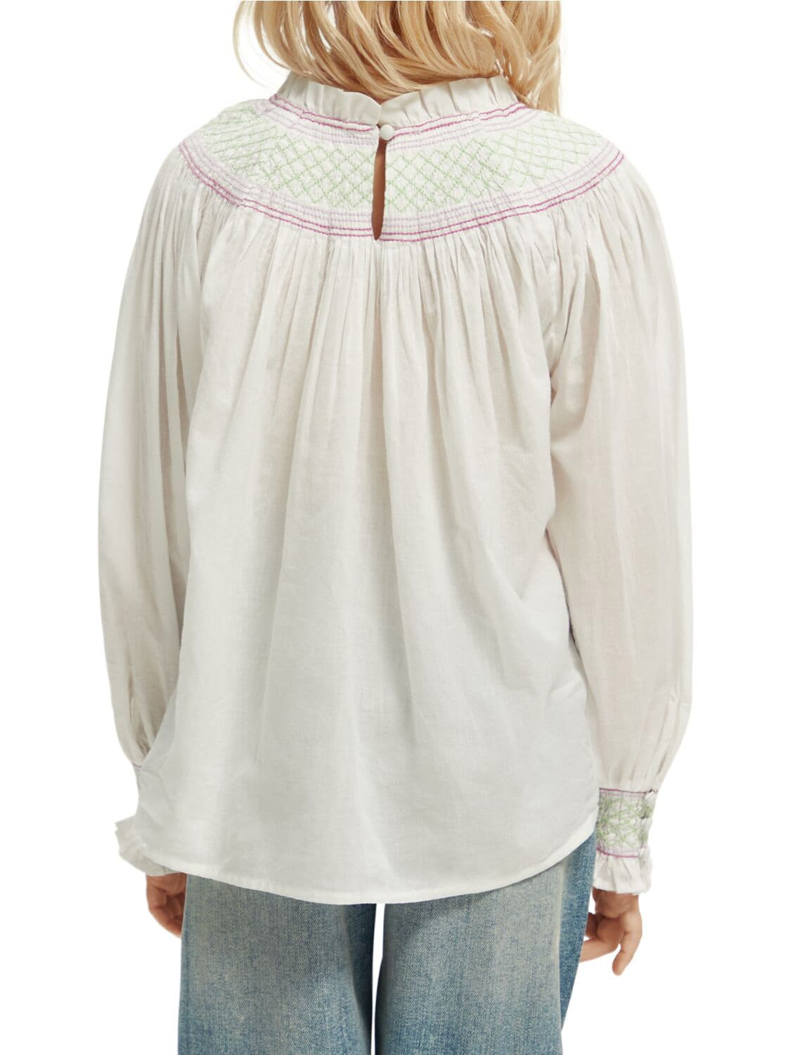 Scotch & Soda Kids blouse White in White 6709518972-3.jpg | NICKIS.com