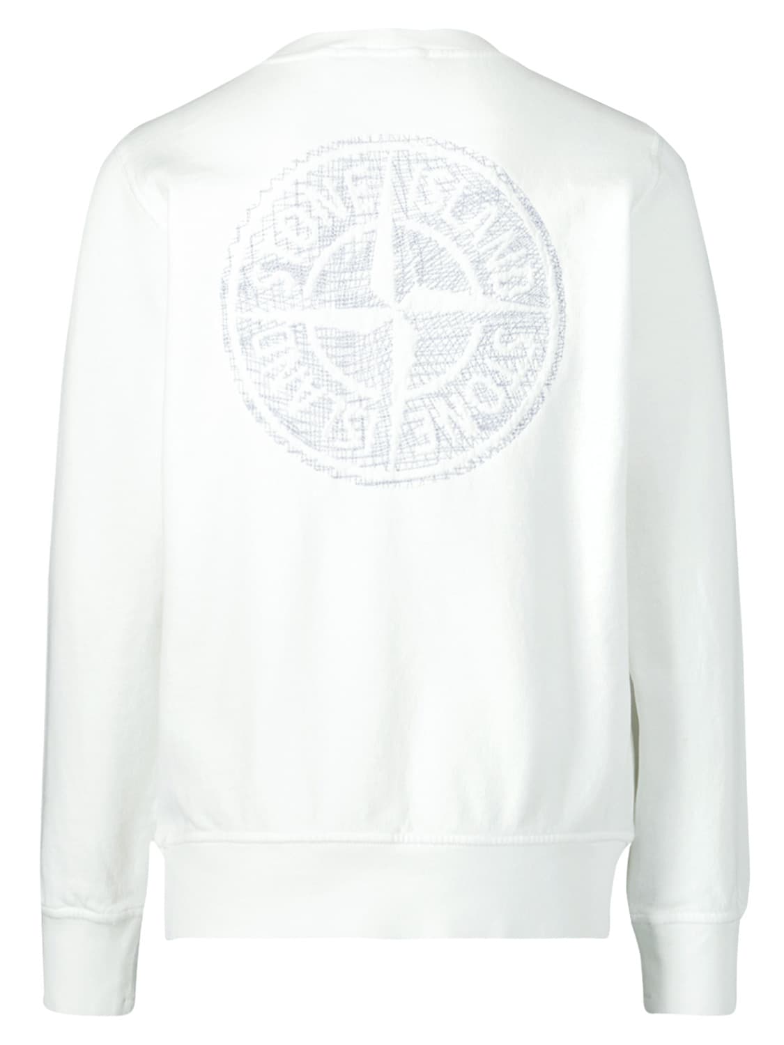 STONE ISLAND JUNIOR Kids Sweatshirt White in White 6709860586-4.jpg | NICKIS.com