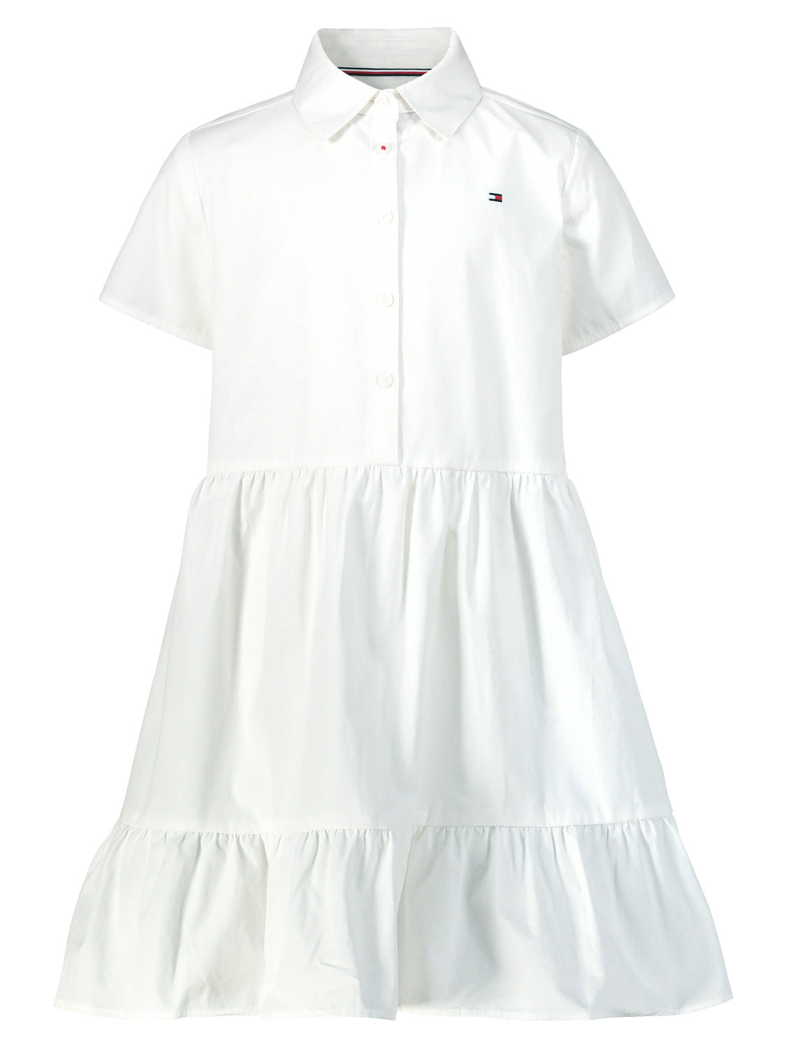 Tommy Hilfiger Kids dress Tiered White in White 6709974504-1.jpg | NICKIS.com