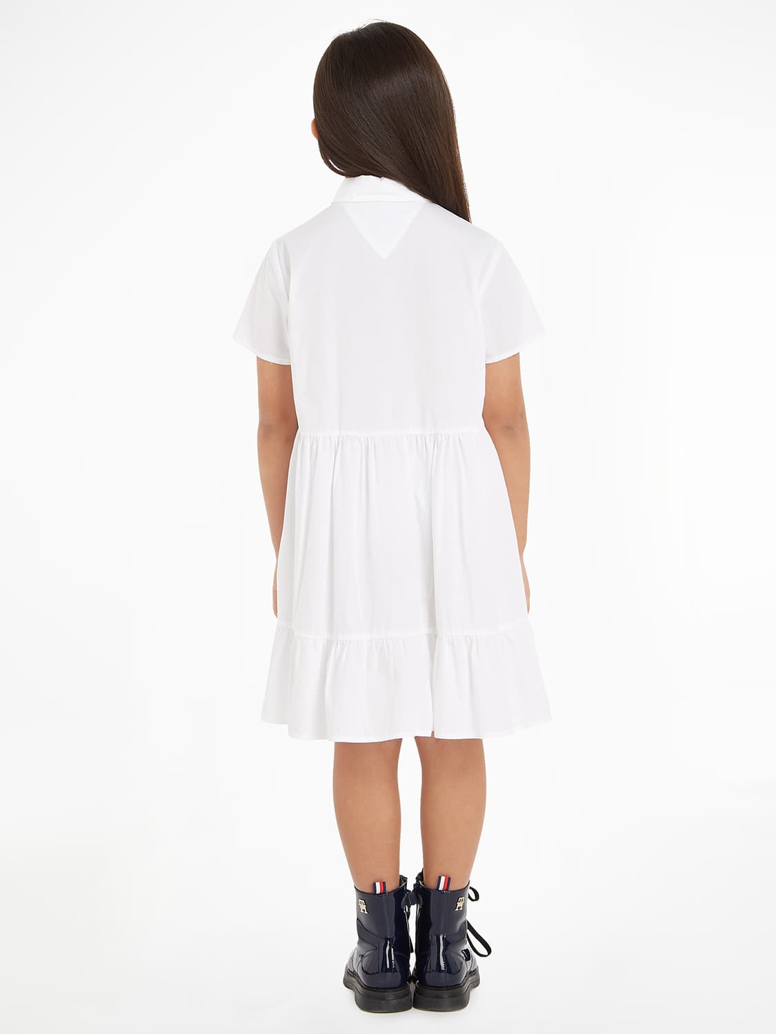 Tommy Hilfiger Kids dress Tiered White in White 6709974504-3.jpg | NICKIS.com