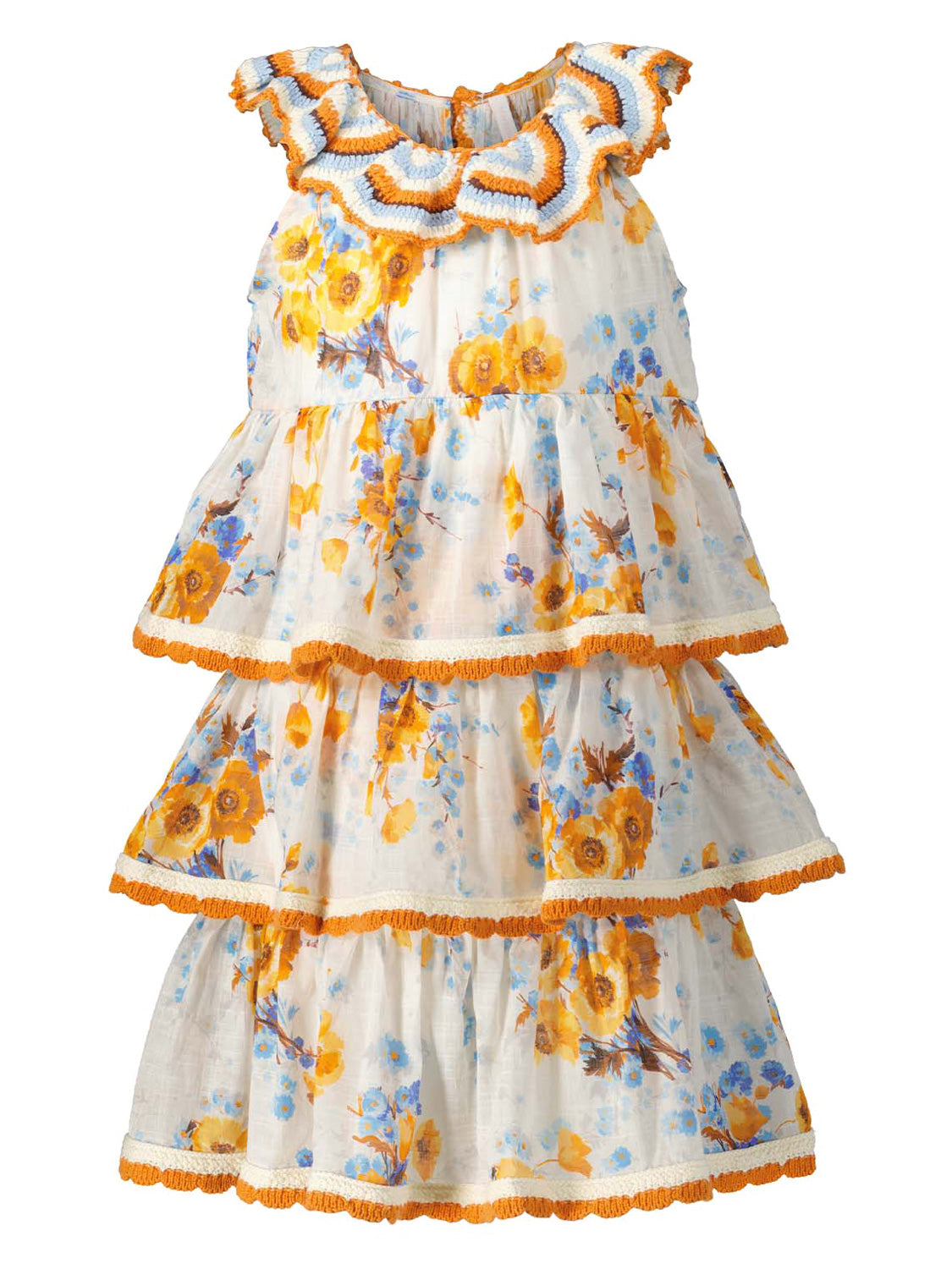 ZIMMERMANN Kids dress Halcyon White in White 6800217795-1.jpg | NICKIS.com