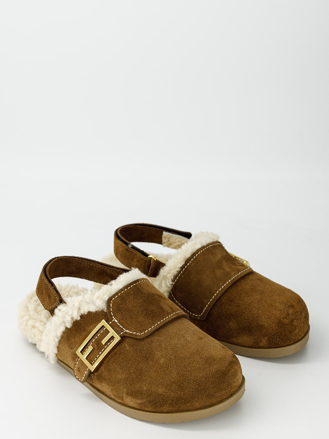 Fendi Kids Slippers Brown in Brown 6800243713-5.jpg | NICKIS.com