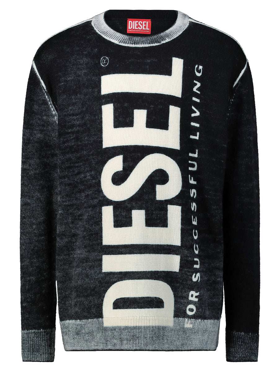 DIESEL トレーナー SS 2018 DIESEL（ディーゼル） トレーナー メンズ スウェット 裏起毛 ブラック